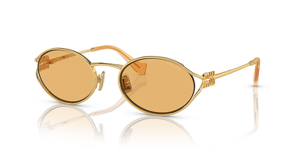 Miu Miu MU 52YS L (54 - 21) with Orange lenses and Gold frame