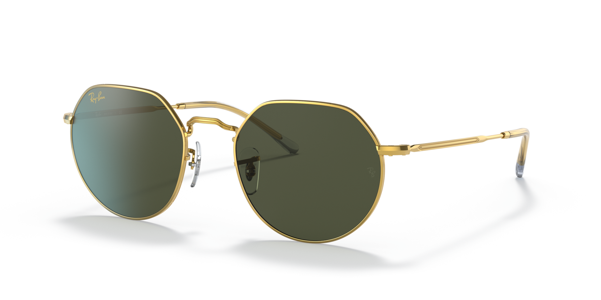 Ray-Ban Jack L (53 - 20) with Green lenses and Gold frame