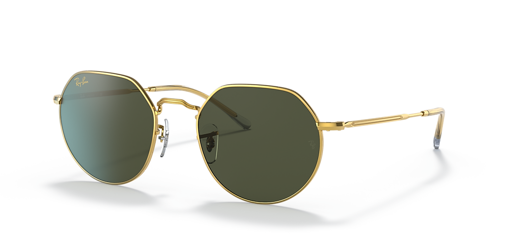 Ray-Ban Jack L (53 - 20) with Green lenses and Gold frame