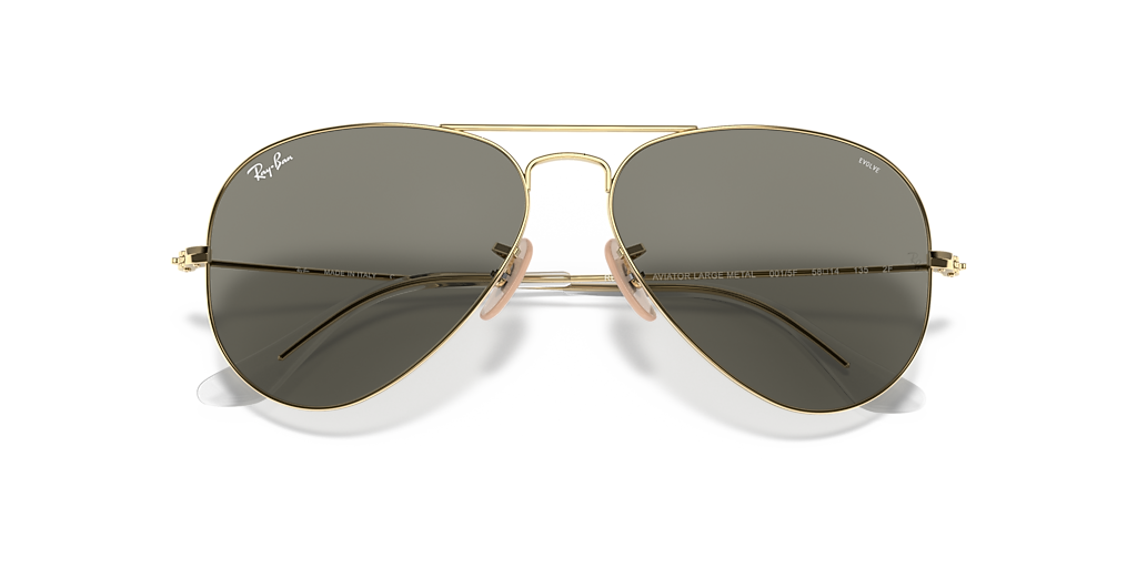 Ray-Ban Aviator Clear Evolve XL (58 - 14) with Grey lenses and