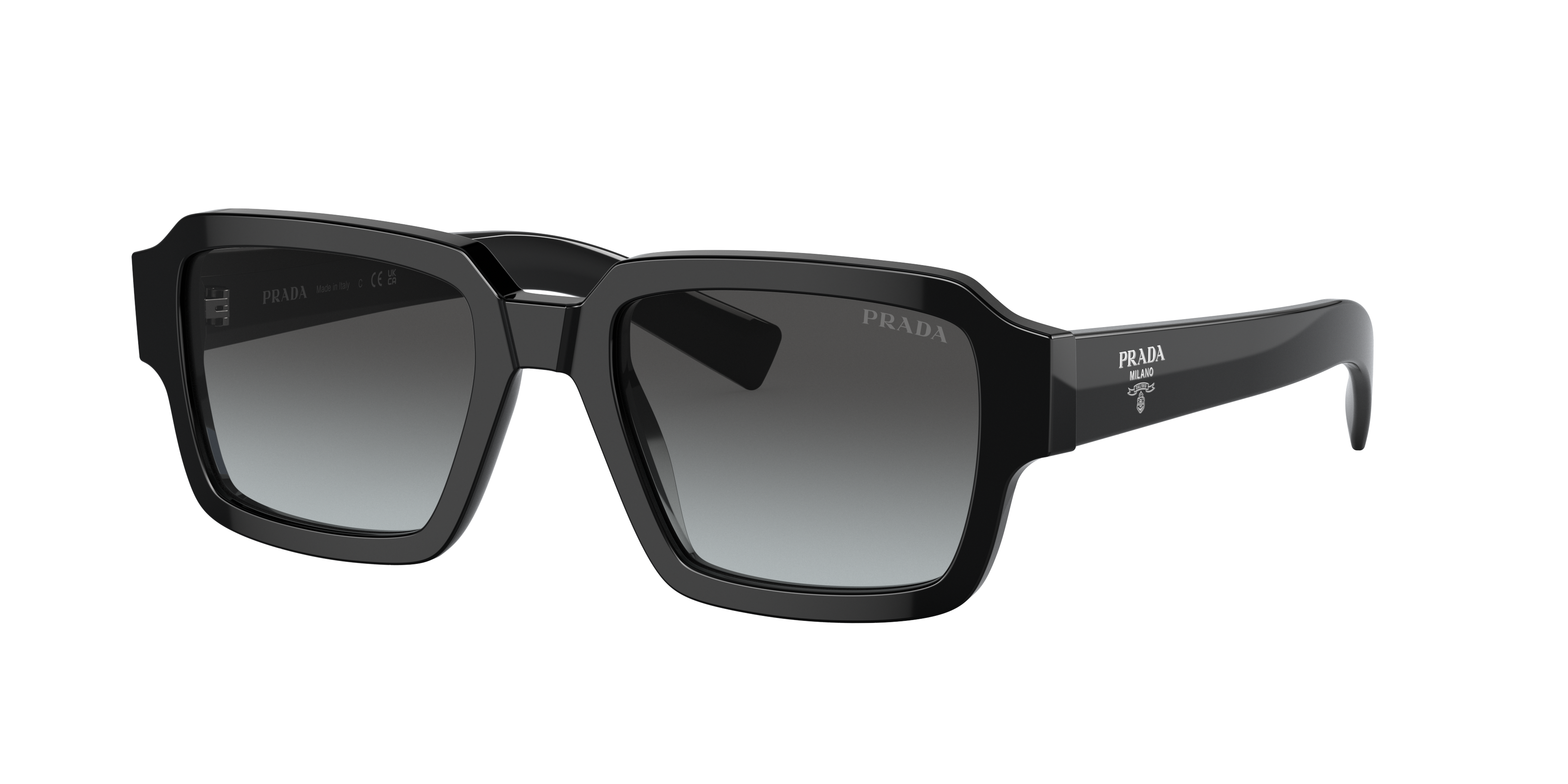 Prada PR 02ZS S (52 - 20) with Grey lenses and Black frame