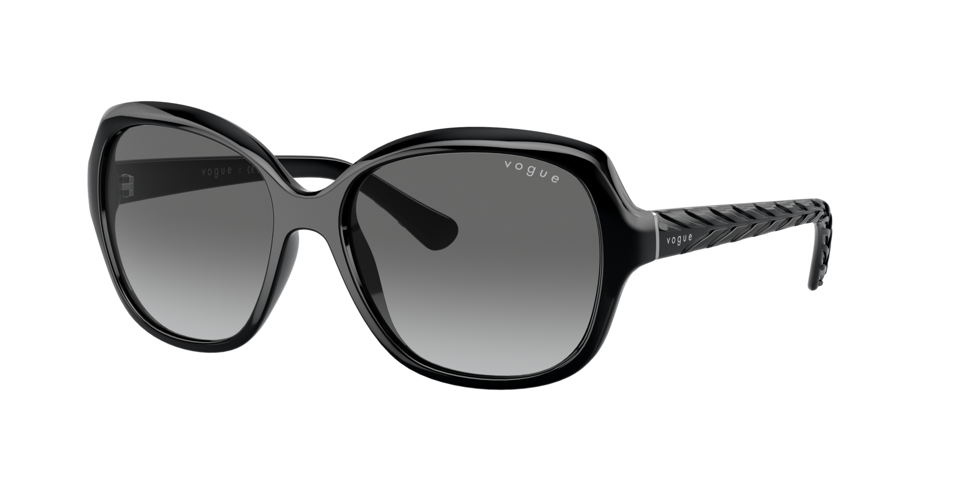 Vogue Eyewear Black/Grey Vo2871s W44/11 Woman Sunglasses Injected Squared Normal Shaded - Image 2