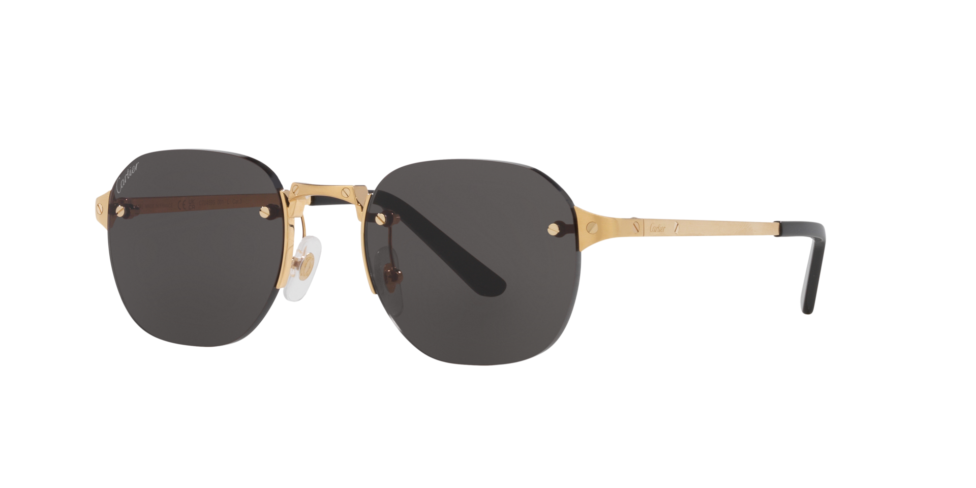 Cartier Homme Sunglass CT0459S - Couleur du Monture Or Couleur de Lentille Gris 1200 €