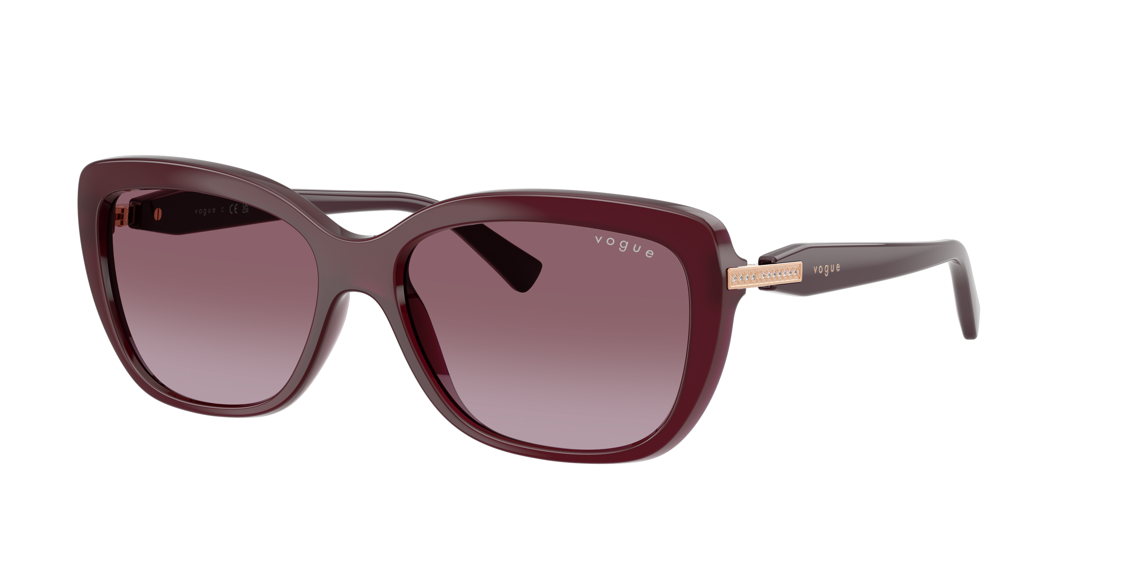 Vogue Eyewear Woman Sunglass VO5678SB -  Frame color: Transparent Cherry, Lens color: Gradient Violet