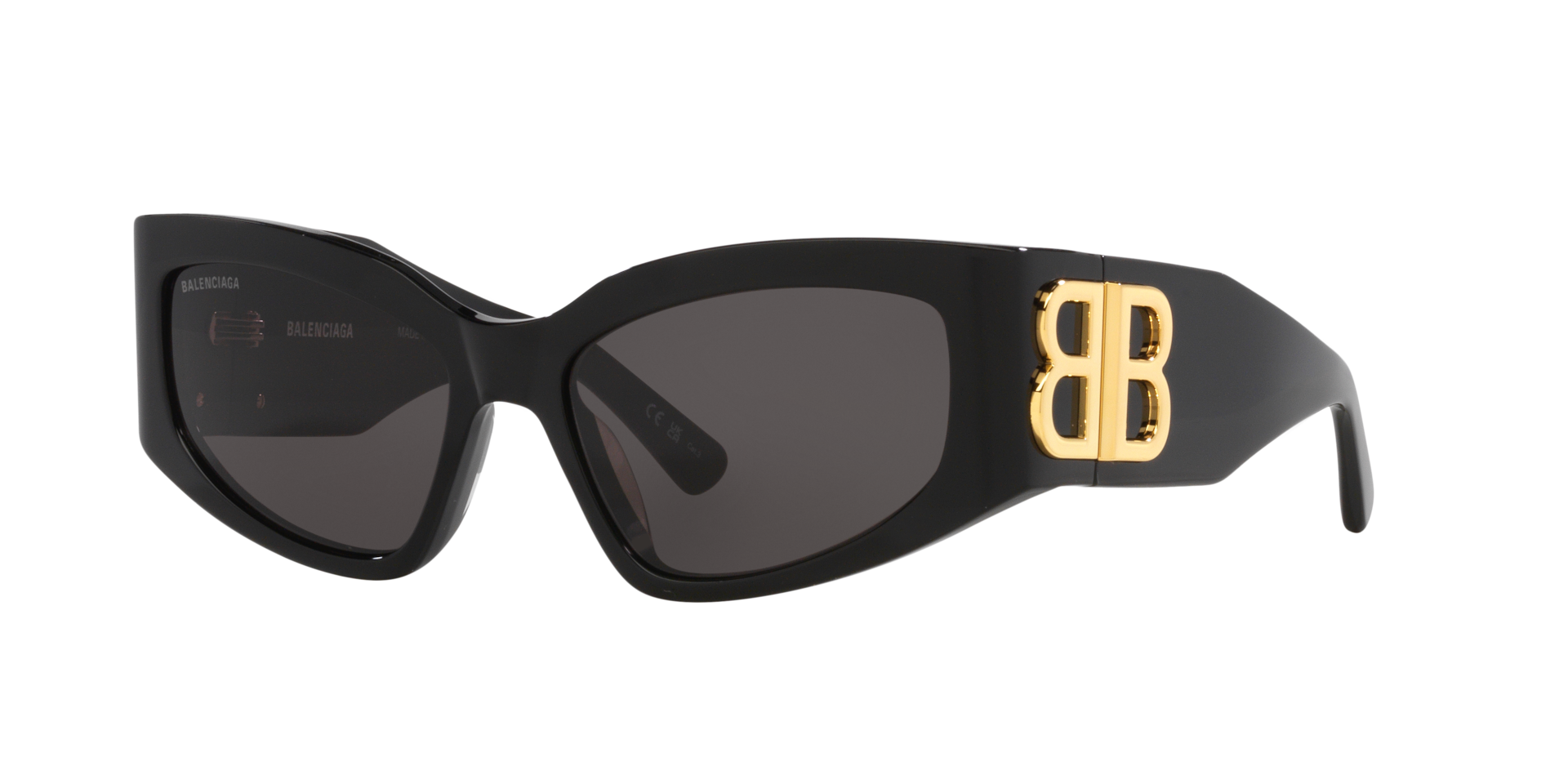 Balenciaga BB0321S L (57 - 17) with Grey lenses and Black frame