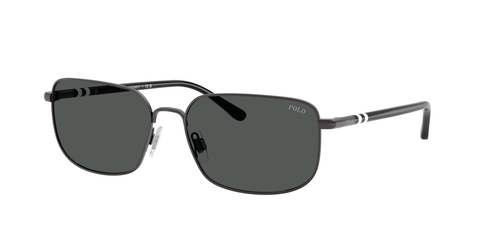 Polo Ralph Lauren Homme Sunglass PH3159 - Couleur du Monture: Gunmetal foncé semi-brillant, Couleur de Lentille: Gris foncé