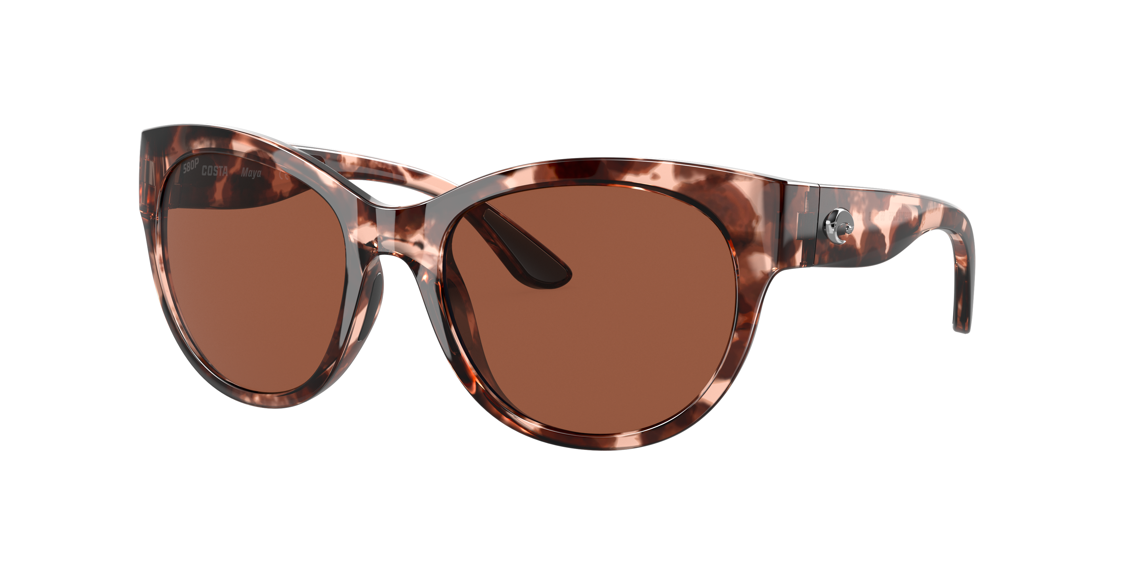 Costa Woman Sunglass Maya -  Frame color: Shiny Coral Tortoise, Lens color: Copper