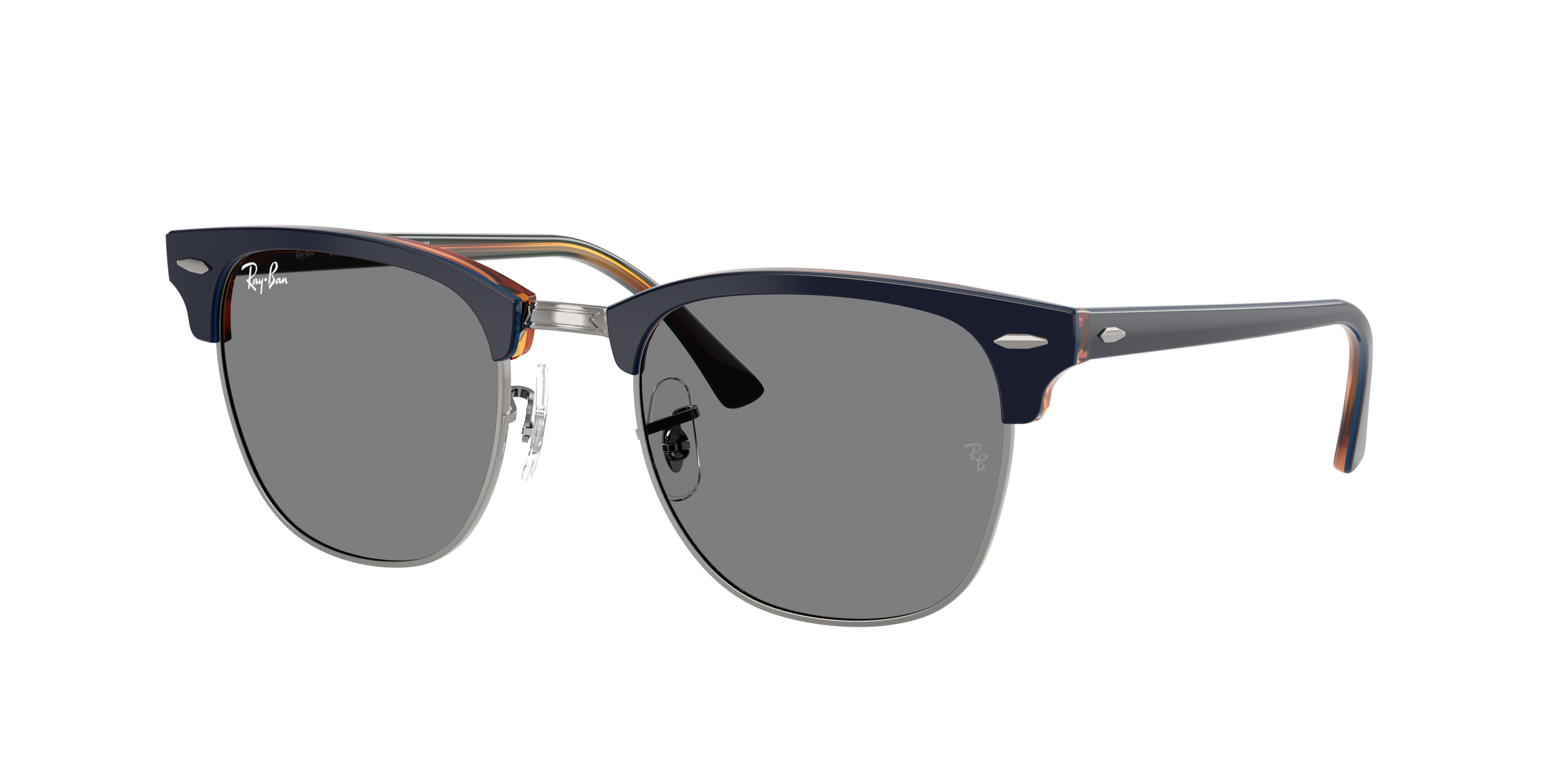 小物 Ray-Ban CLUBMASTER Ray-Ban Clubmaster Classic M (49 - 21) com Lentes Cinza e Armação