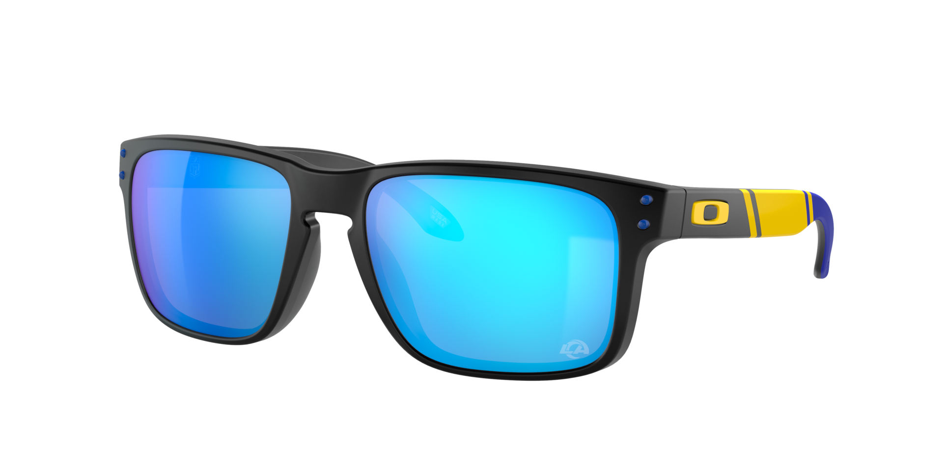 Oakley Mann Sunglass Los Angeles Rams Holbrook™ - Rahmenfarbe: Matt Schwarz, Linsenfarbe: Prizm Sapphire