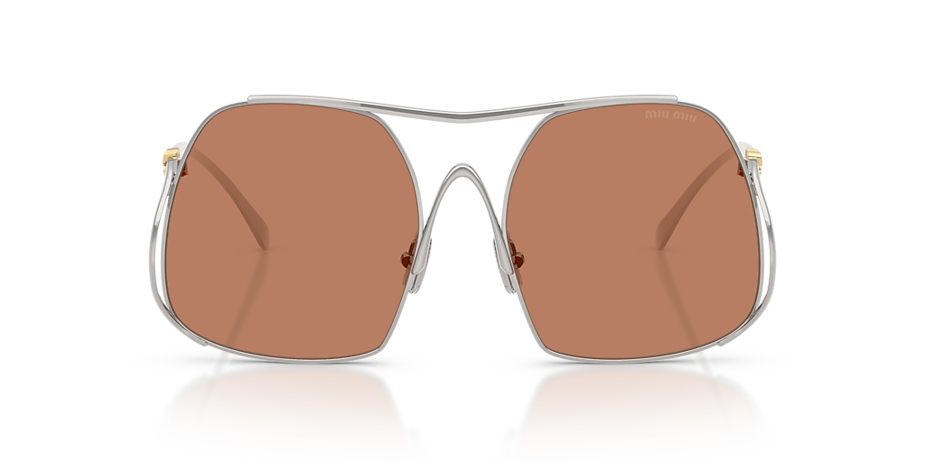 Miu Miu MU A55S XS (57 - 18) with Brown lenses and Silver frame