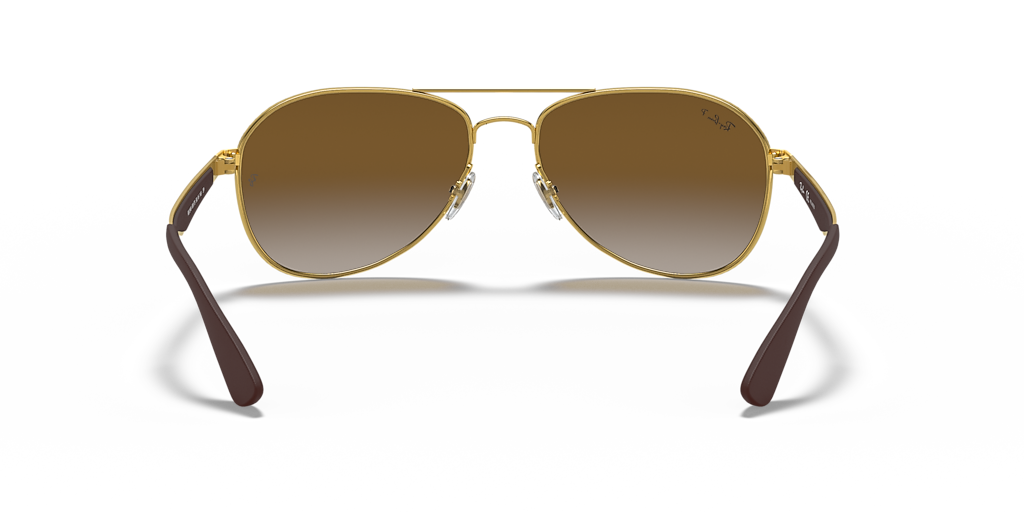 Ray-Ban RB3549 XL (61 - 16) with Brown lenses and Gold frame