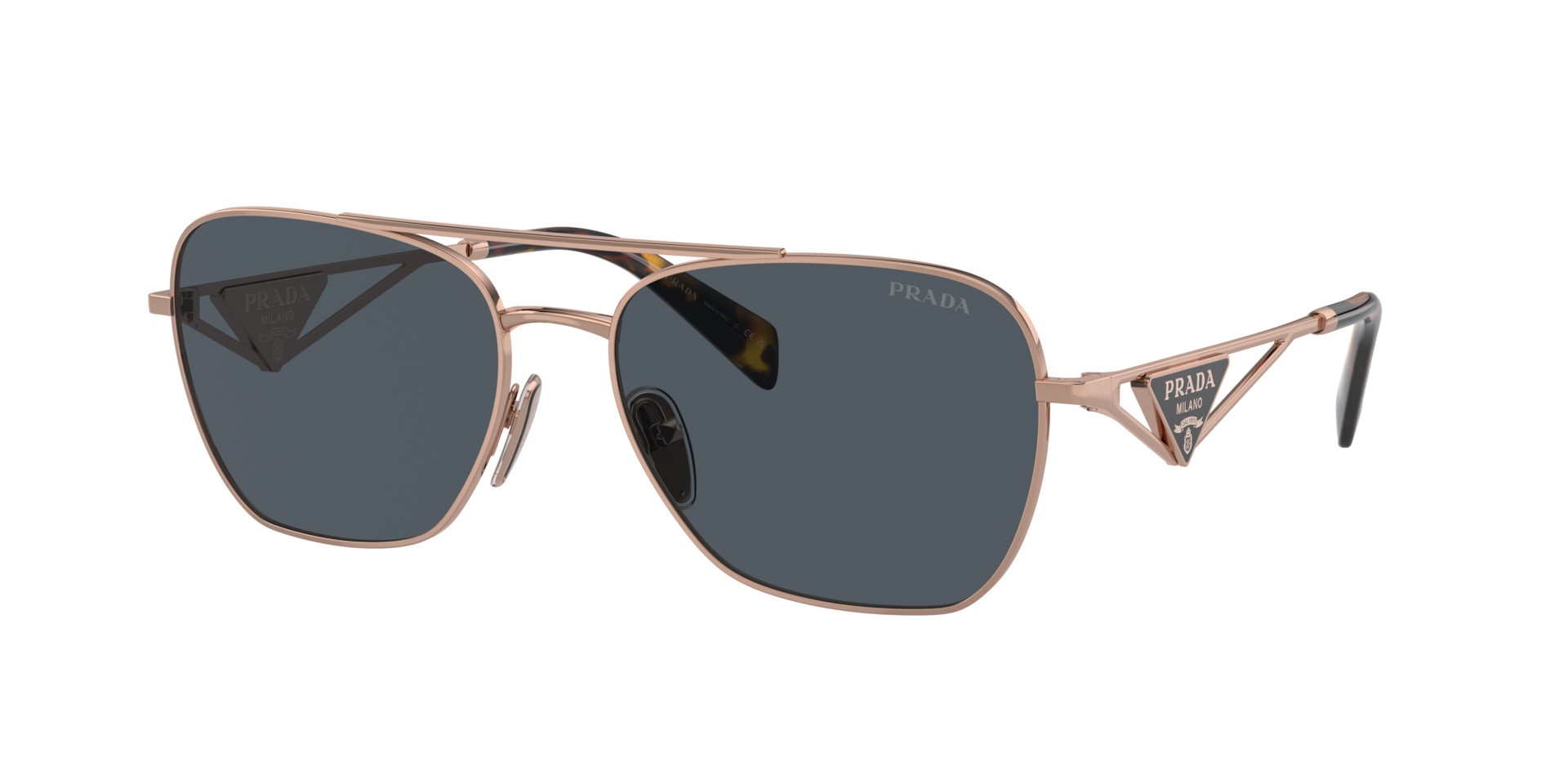 Prada Woman Sunglass PR A50S -  Frame color: Rose Gold, Lens color: Dark Grey