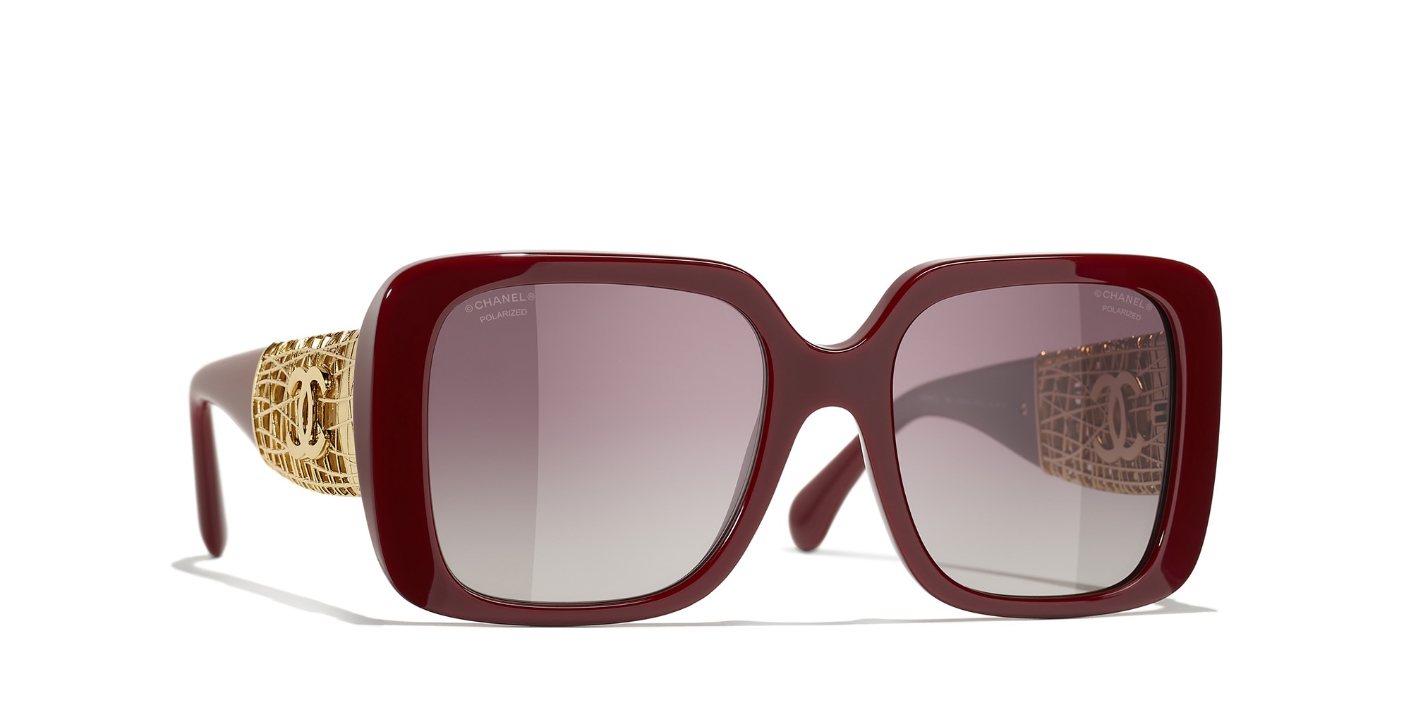Chanel Square Sunglasses CH5532 L (54 - 19) with Pink lenses and