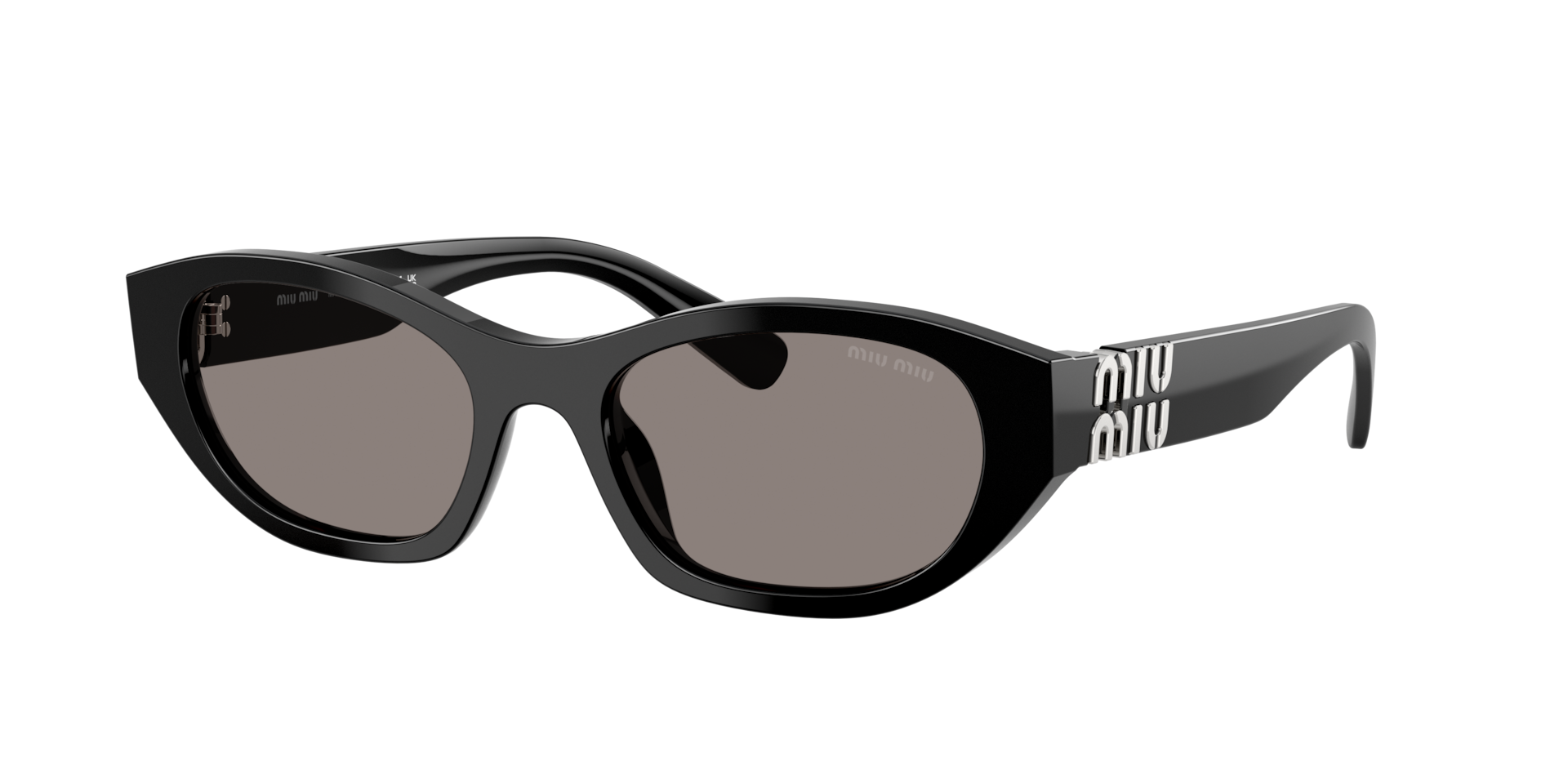 Miu Miu Woman Sunglass MU A03S -  Frame color: Black, Lens color: Dark Grey