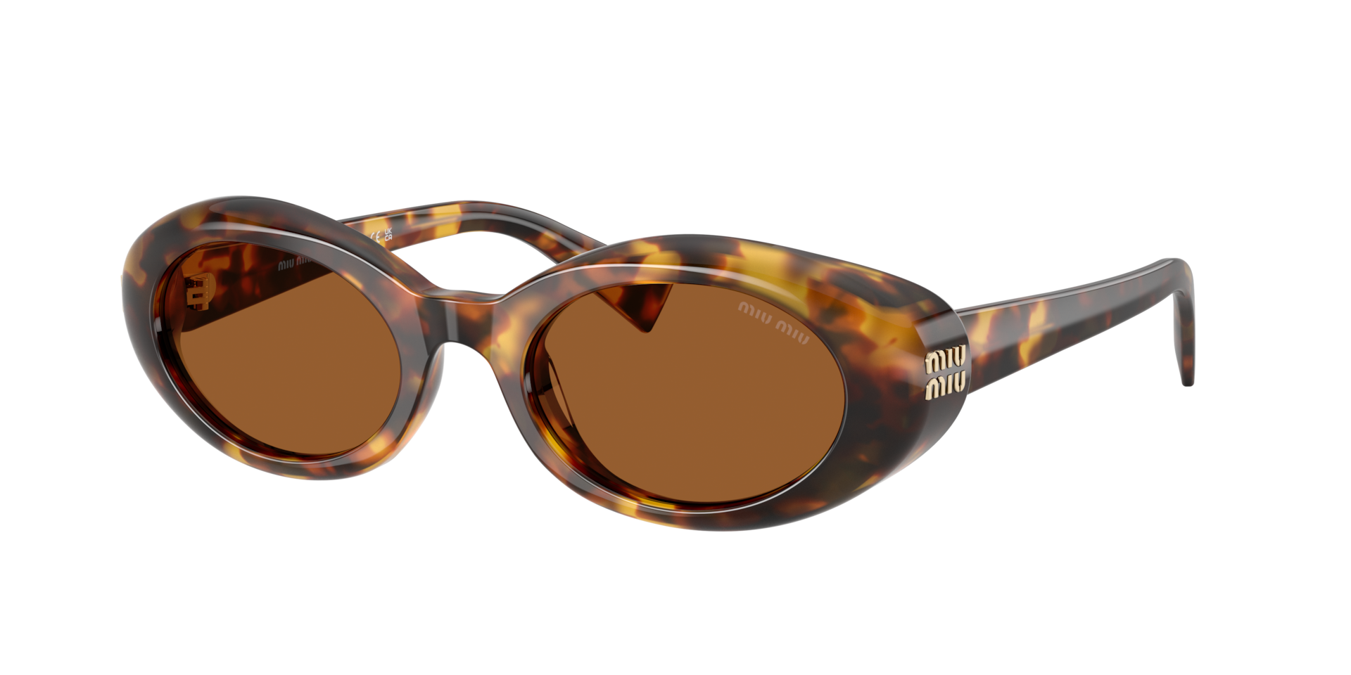 Miu Miu Woman Sunglass MU B09SF -  Frame color: Honey Havana, Lens color: Dark Bronze