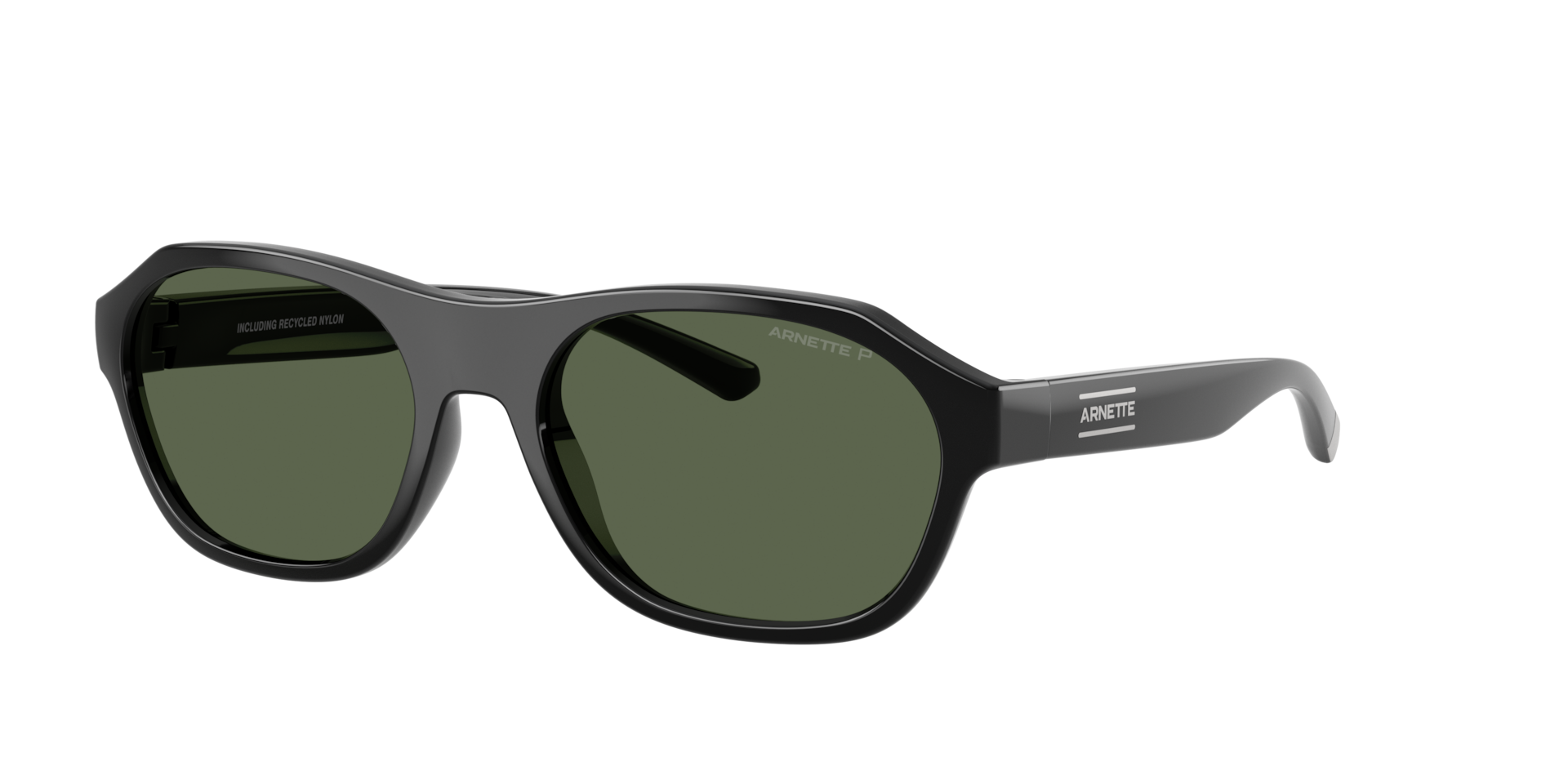 Arnette Man Sunglass AN4380 - Frame color: Recycled Black, Lens color: Dark Green Polarized