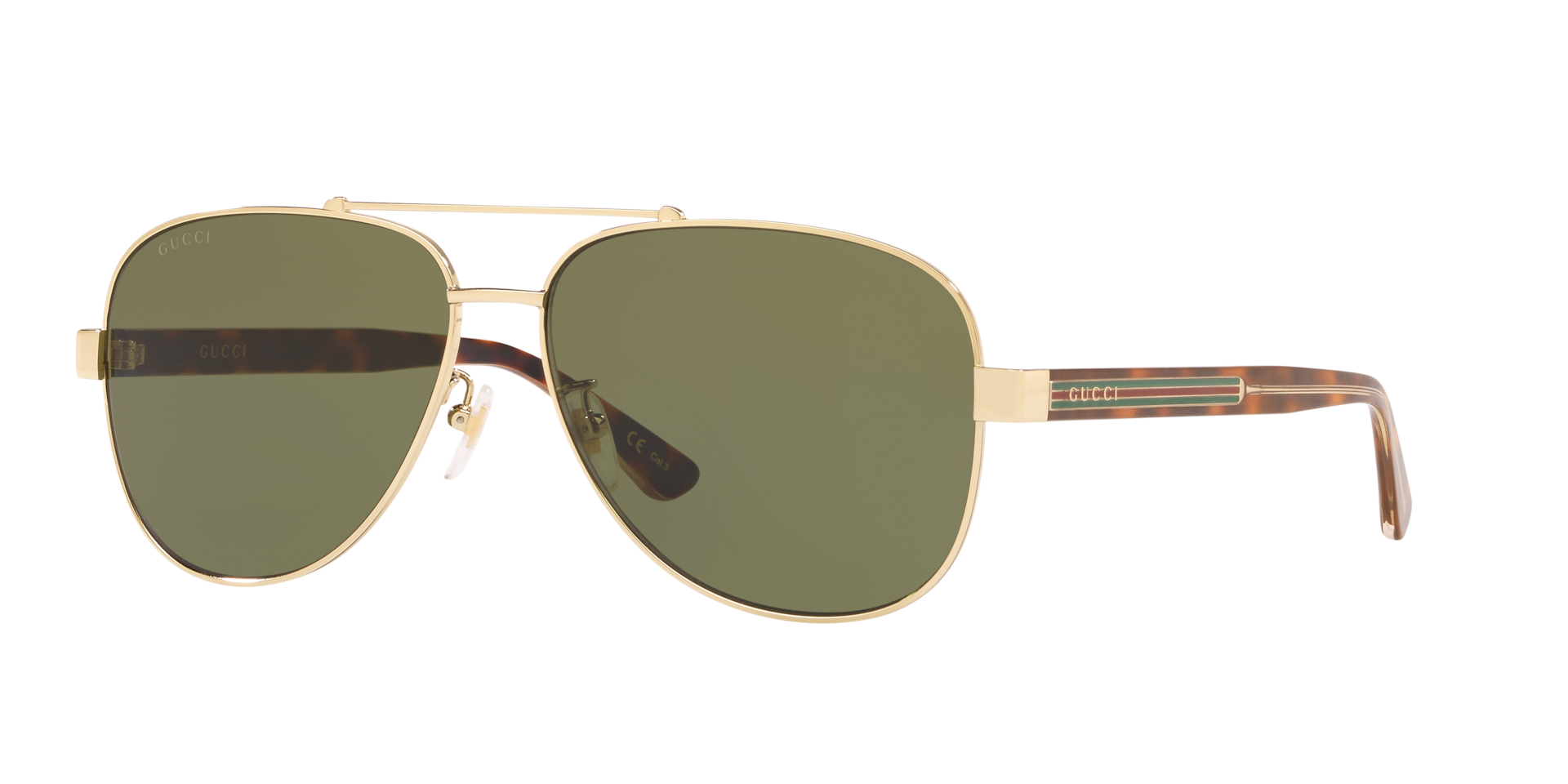 Gucci GG0528S XXL (63 - 14) with Green lenses and Pink frame