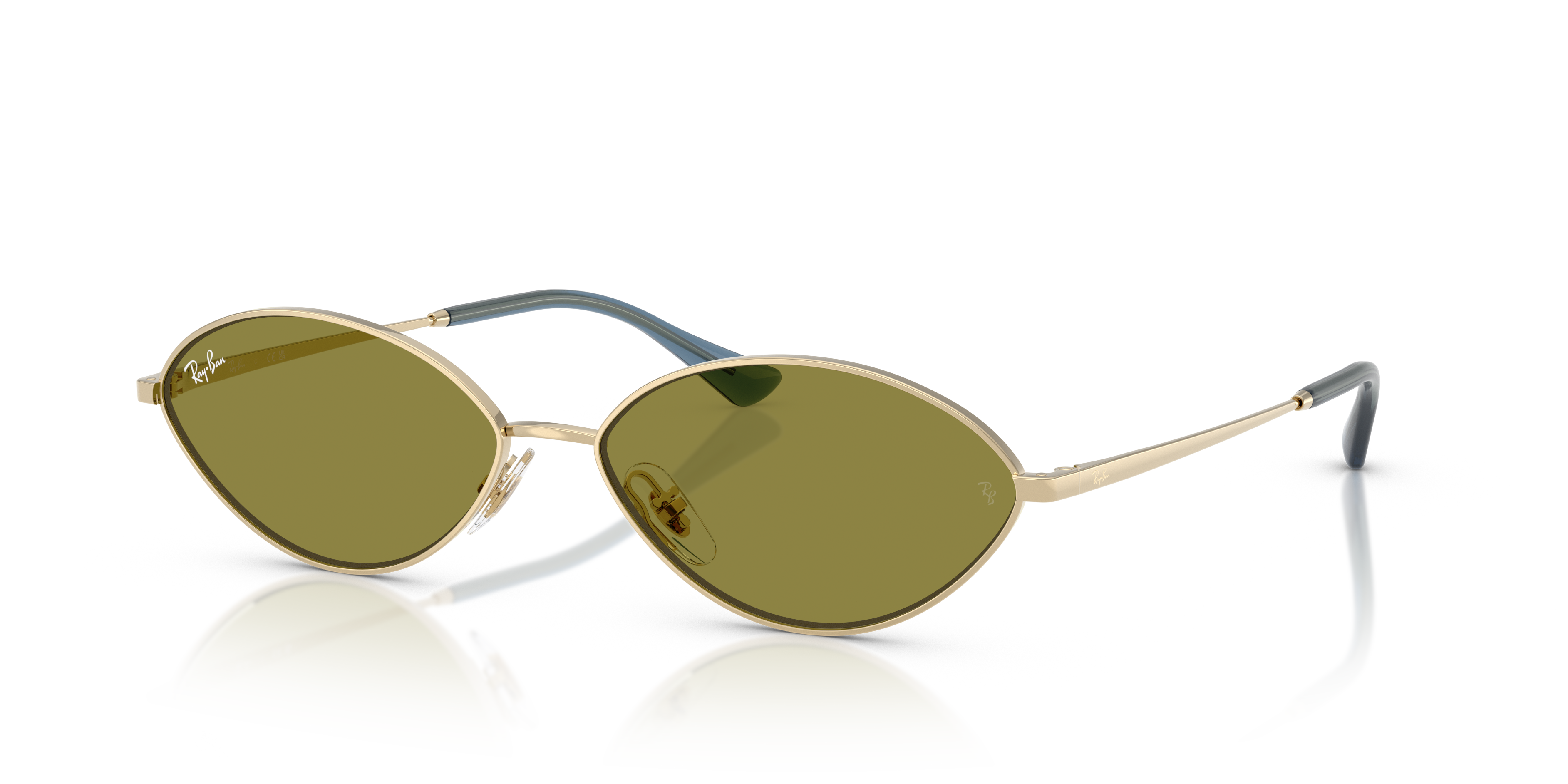 Ray-Ban Kai Bio-Based L (56 - 15) with Green lenses and Gold frame