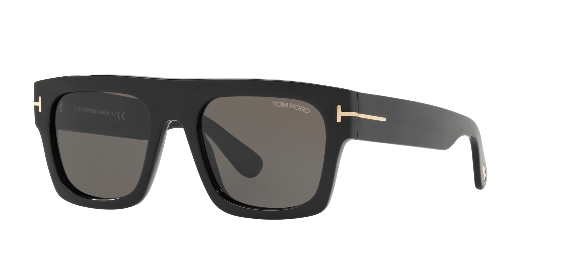 Tom Ford Mann Sunglass FT0711 - Rahmenfarbe: Glänzendes Schwarz, Linsenfarbe: Grau