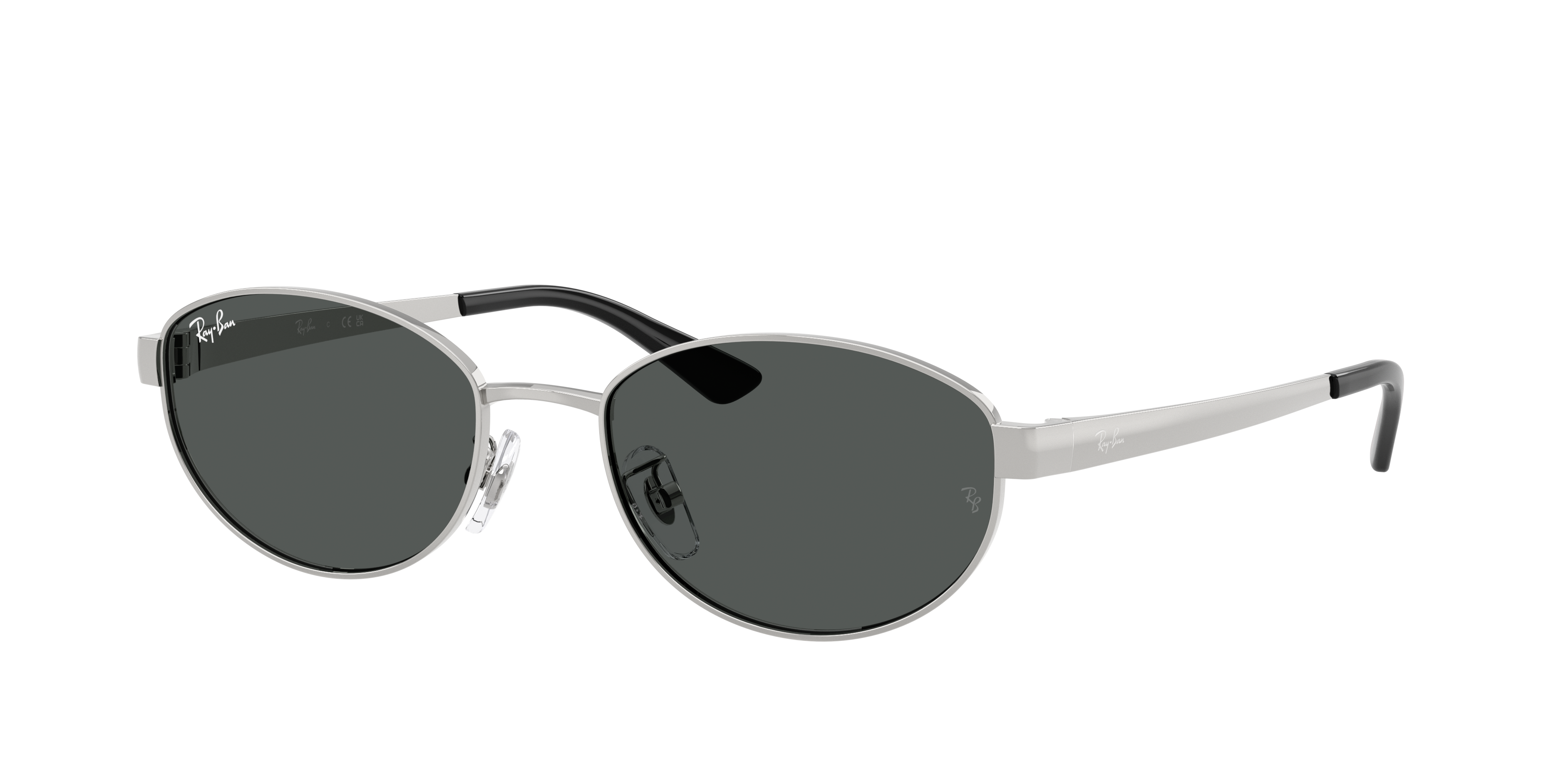Ray-Ban RB3774D L (55 - 19) with Grey lenses and Silver frame