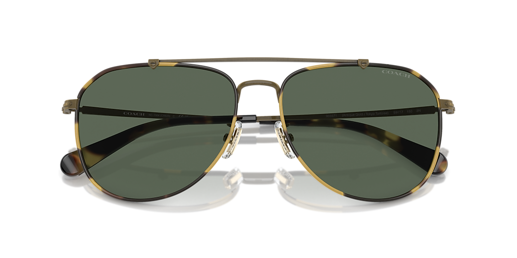 Coach CR626 XXL (59 - 17) with Green lenses and Gold frame