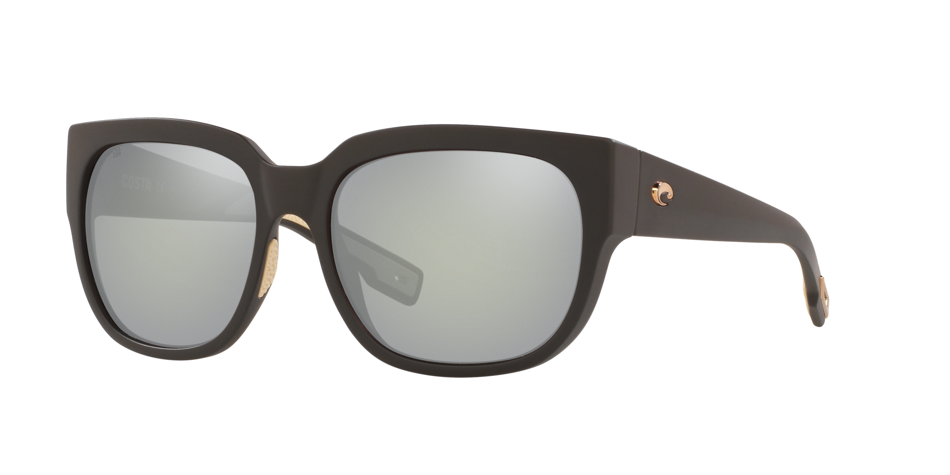 Costa Femme Sunglass Waterwoman 2 - Couleur du Monture Noir mat Couleur de Lentille Gris Argent effet miroir 130 €