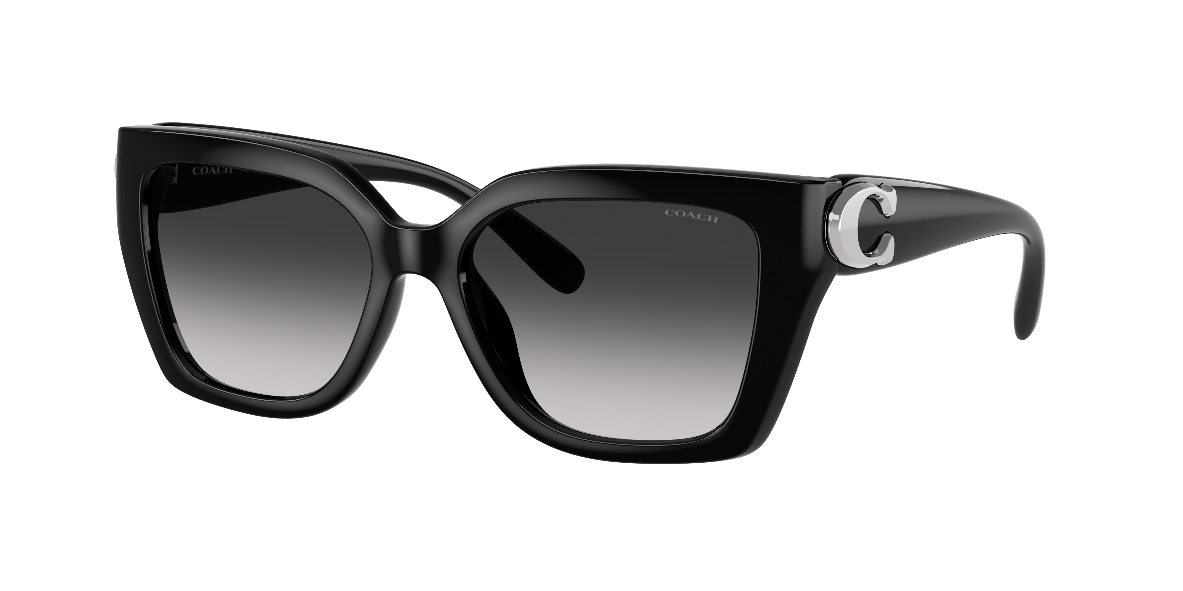 Coach Woman Sunglass CW195 -  Frame color: Black, Lens color: Grey Gradient