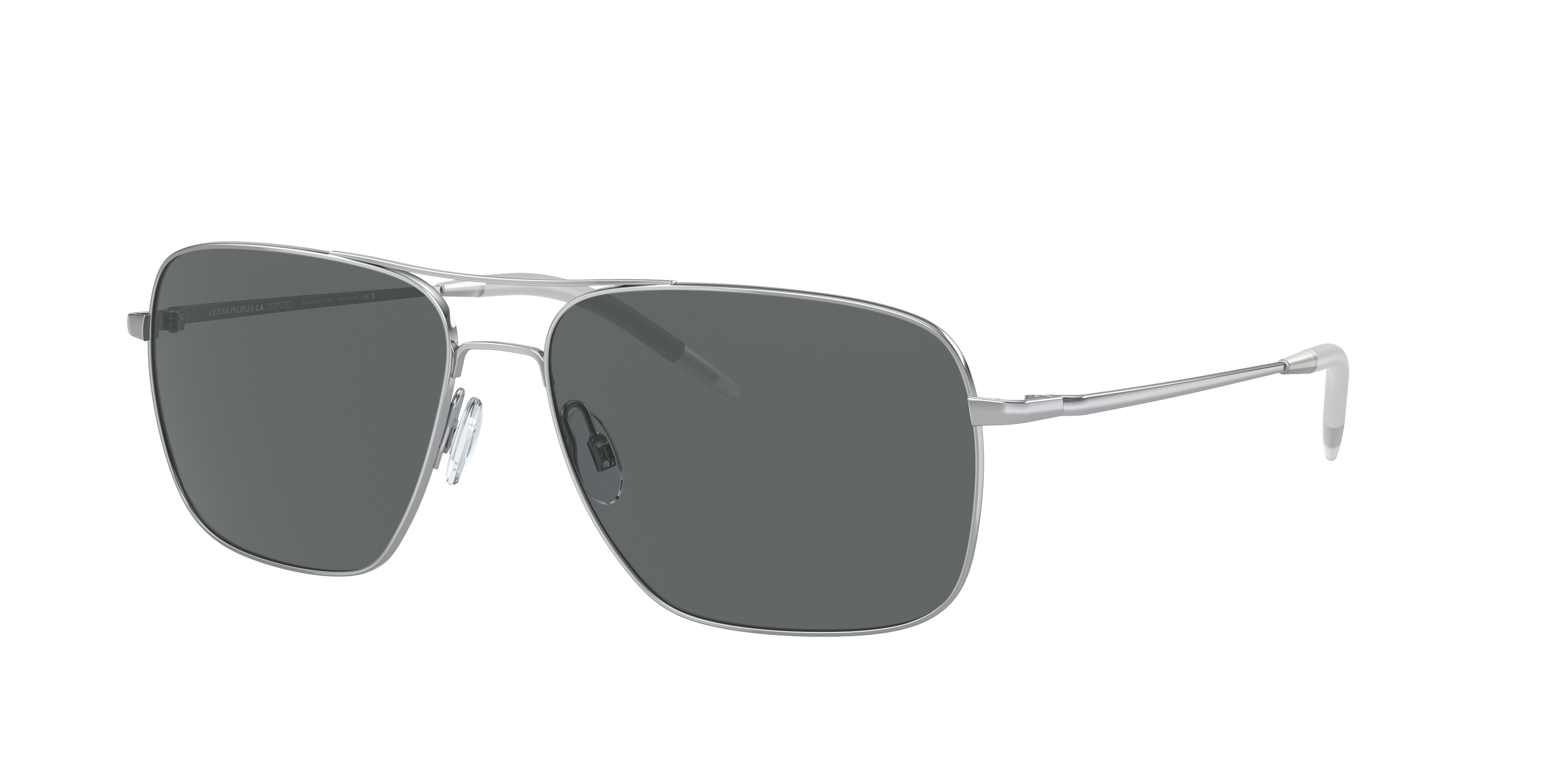 Oliver Peoples Man Sunglass OV1150S Clifton -  Frame color: Silver, Lens color: Dark Grey Polarized
