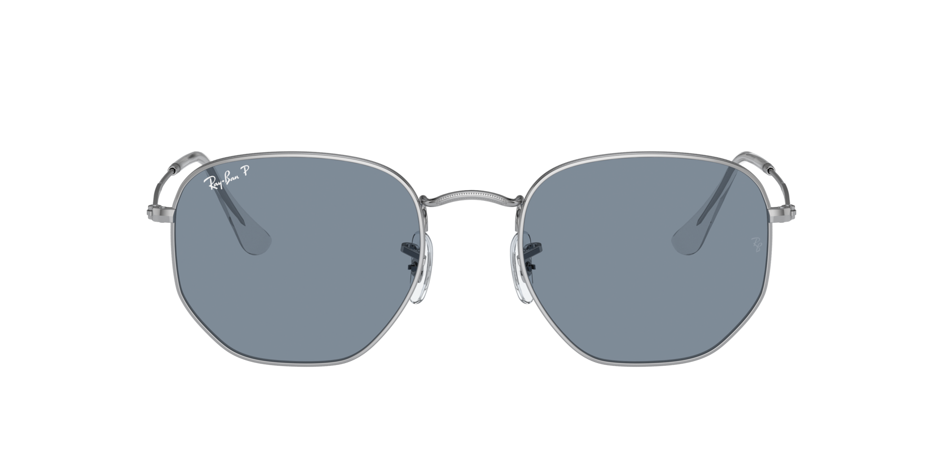 Ray-Ban Hexagonal Flat Lenses XL (54 - 21) with Blue lenses and