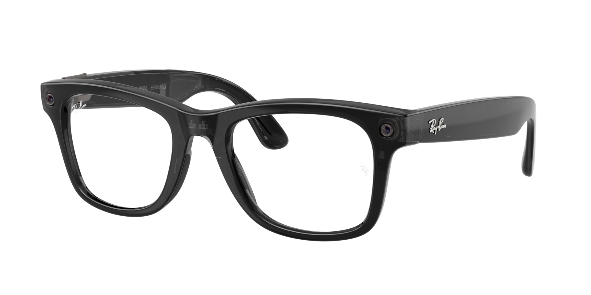 RayBan Unisex RayBan Meta Gen 3 Wayfarer Frame color Transparent Black Lens color ClearAquamarine