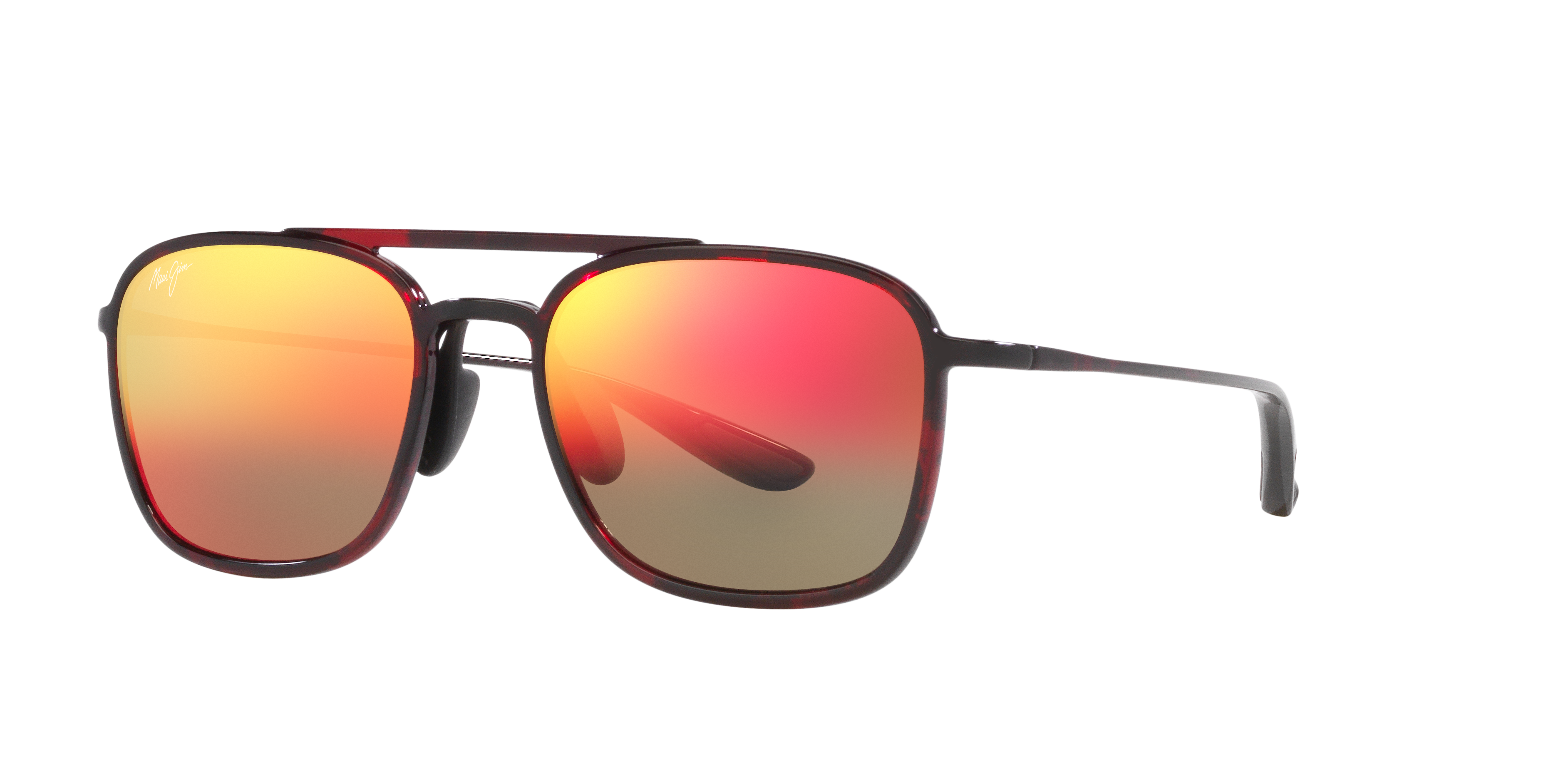 Maui Jim Unisex Sunglass Keokea -  Frame color: Tortoise Red, Lens color: Hawaii Lava U+2122 Mirror Polarized