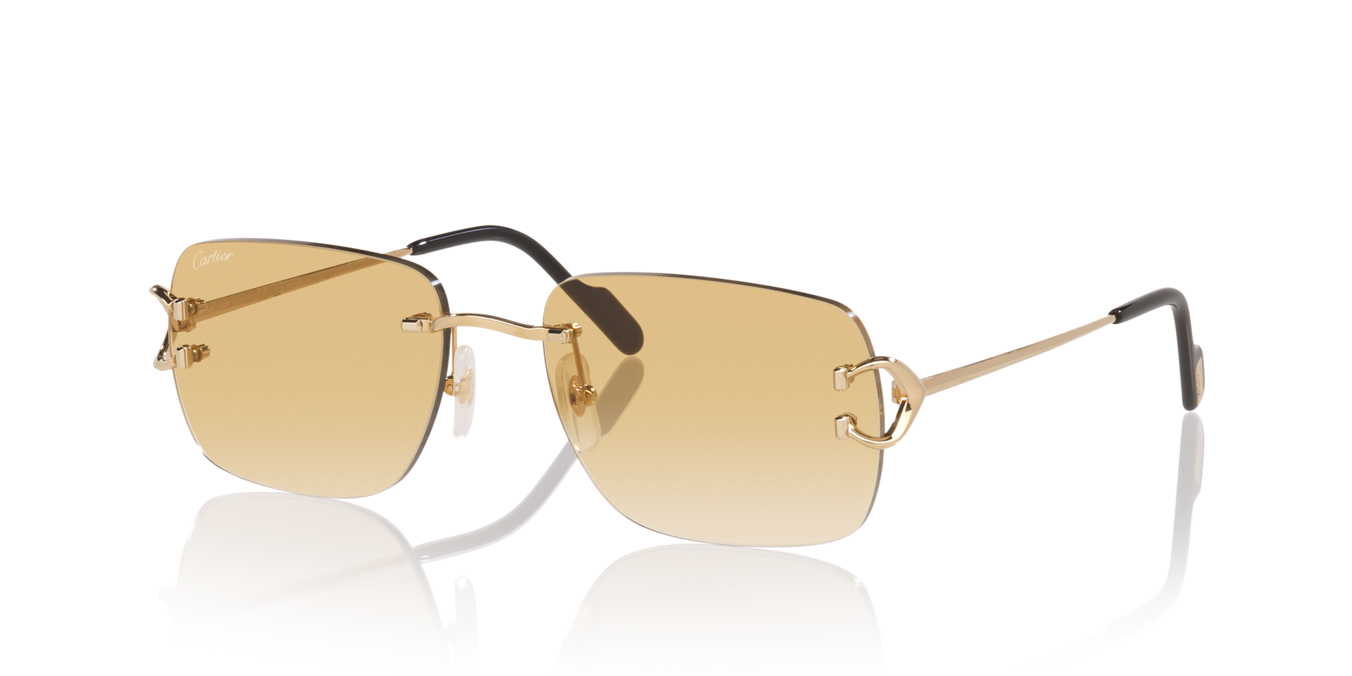 Cartier CT0330S M (57 - 18) with Yellow lenses and Gold frame
