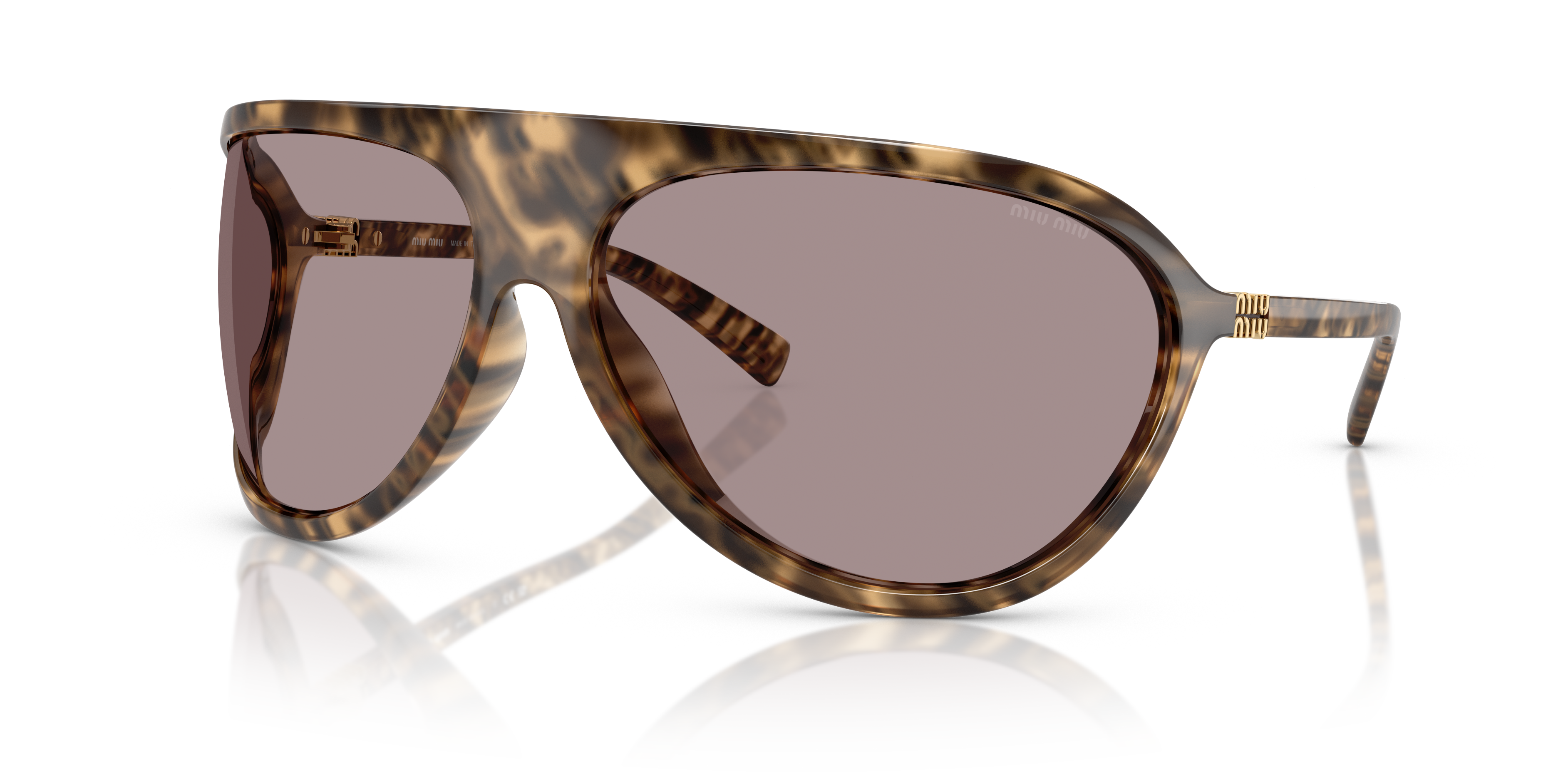 Miu Miu MU A01S XL (75 - 16) with Violet lenses and Tortoise frame