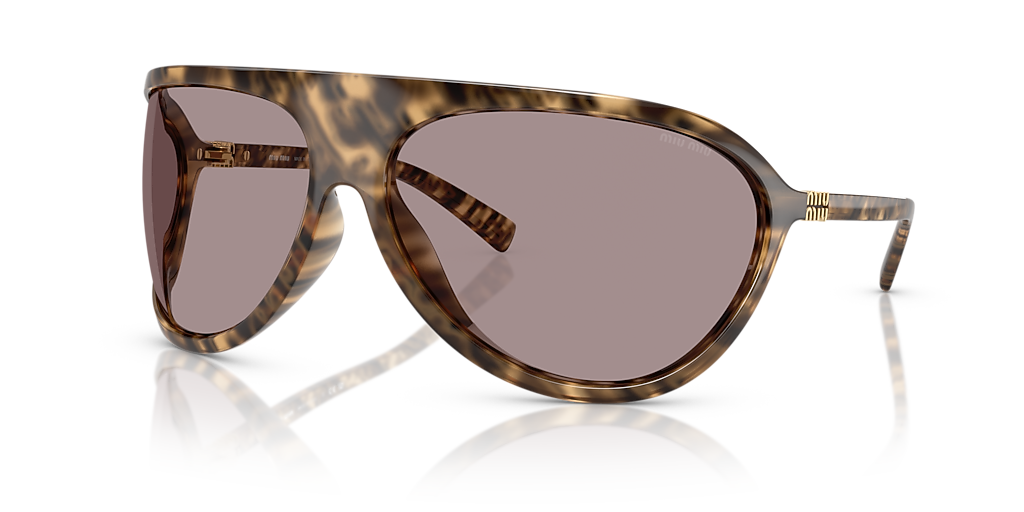 miu miu ブラウンレンズ サングラス SMU01A Miu Miu MU A01S XL (75 - 16) with Violet lenses and Tortoise frame