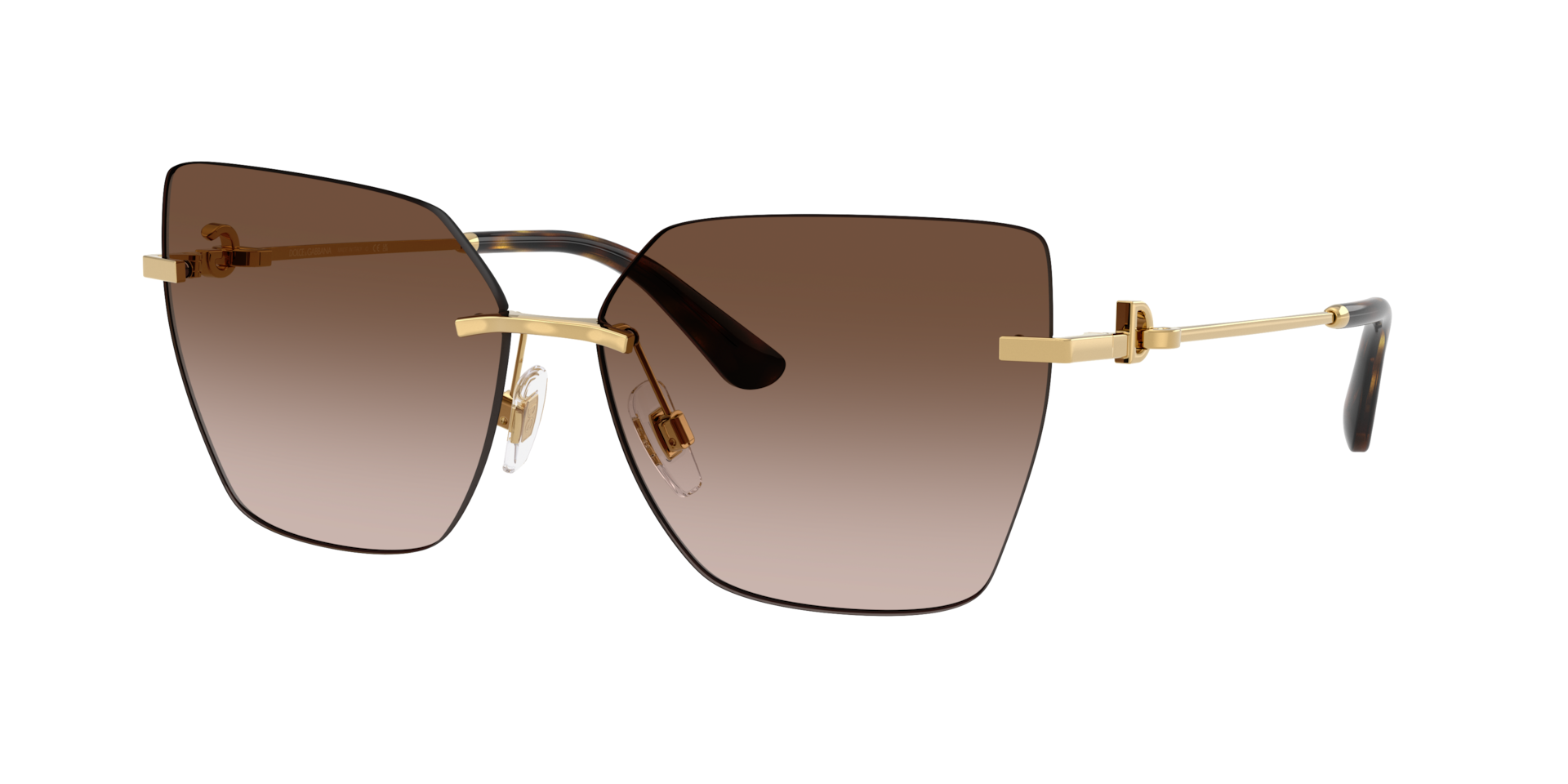 Dolce&Gabbana DG2321 XL (62 - 14) with Brown lenses and Gold frame