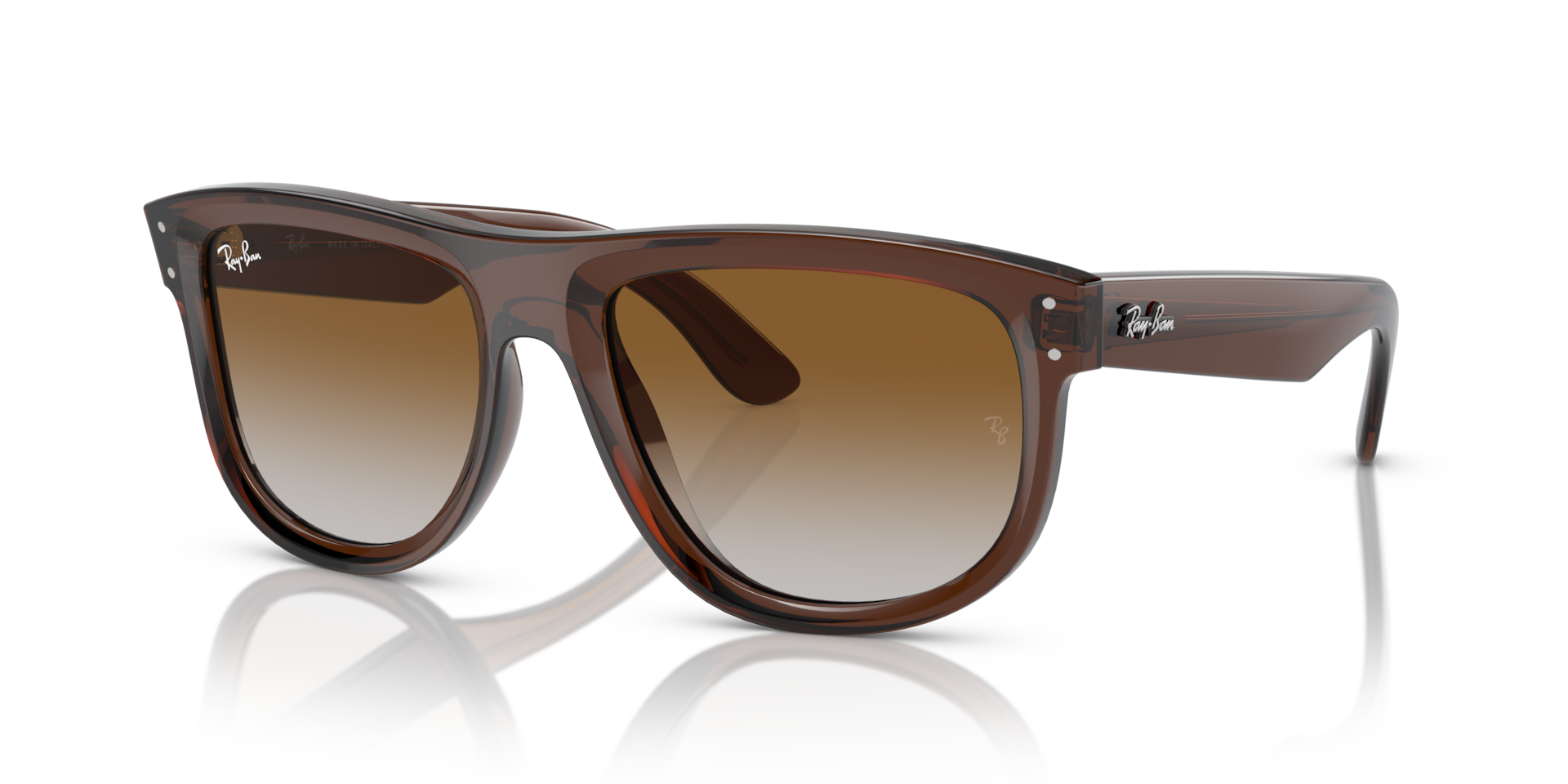 Ray-Ban Boyfriend Reverse L (56 - 18) with Brown lenses and Brown