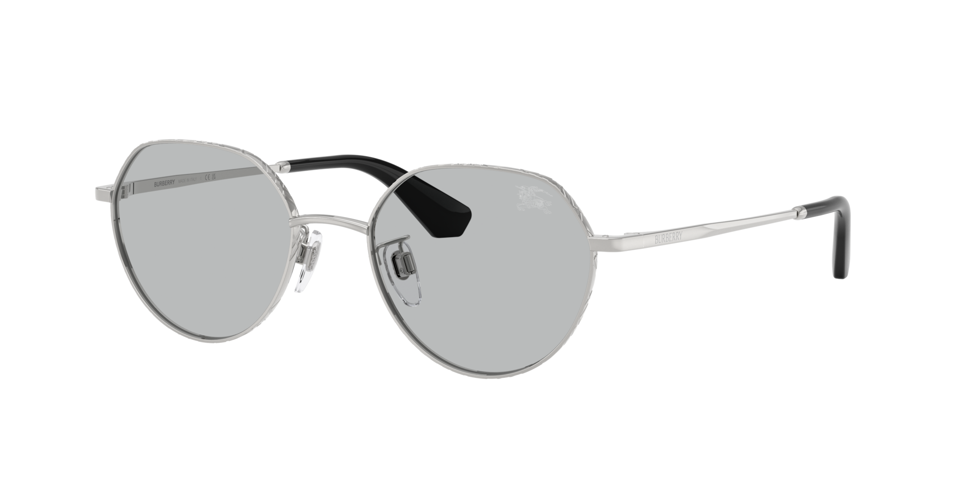 Burberry Unisex Sunglass BE3173D - Rahmenfarbe: Silber, Linsenfarbe: Hellgrau
