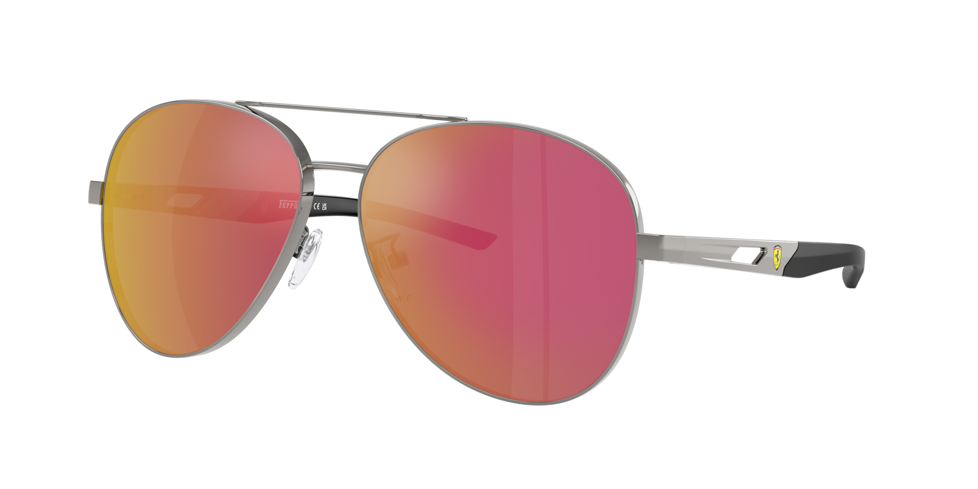 Scuderia Ferrari Unisex Sunglass FZ5002D -  Frame color: Gunmetal, Lens color: Mirror Red