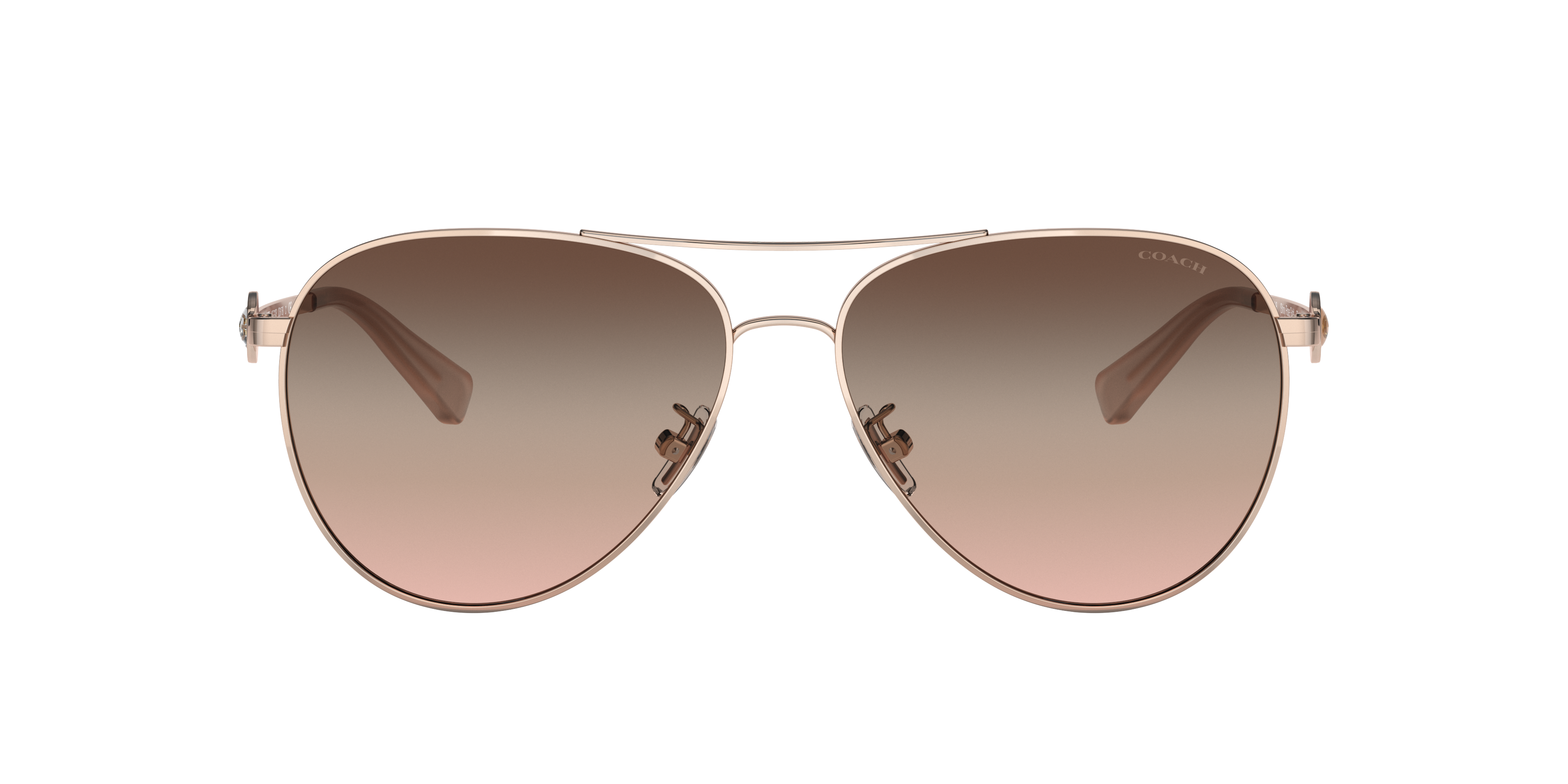Coach C6178 L (58 - 14) with Brown lenses and Gold frame