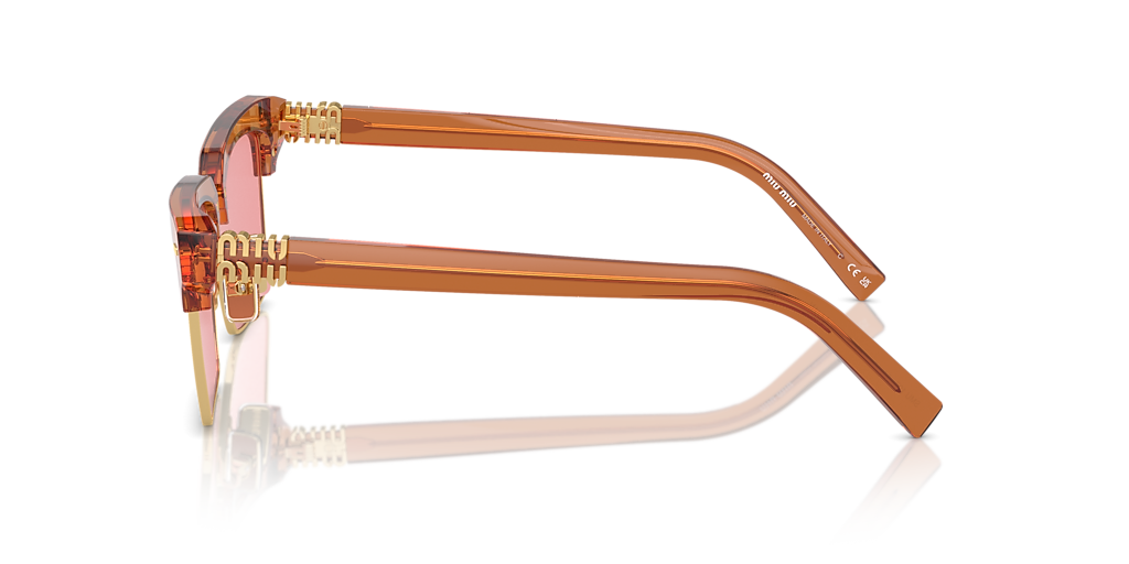 Miu Miu MU 10ZS M (54 - 17) with Pink lenses and Brown frame