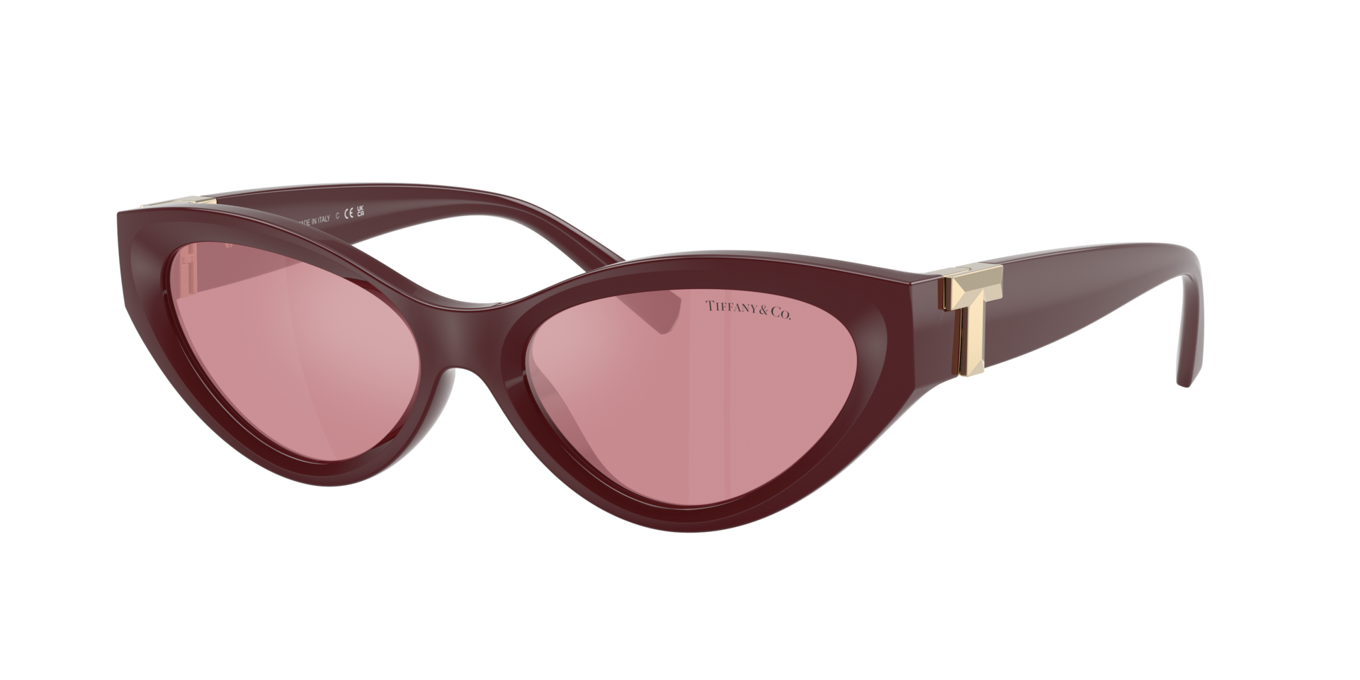 Tiffany & Co. Woman Sunglass TF4225U -  Frame color: Burgundy, Lens color: Pink Back Mirror Silver