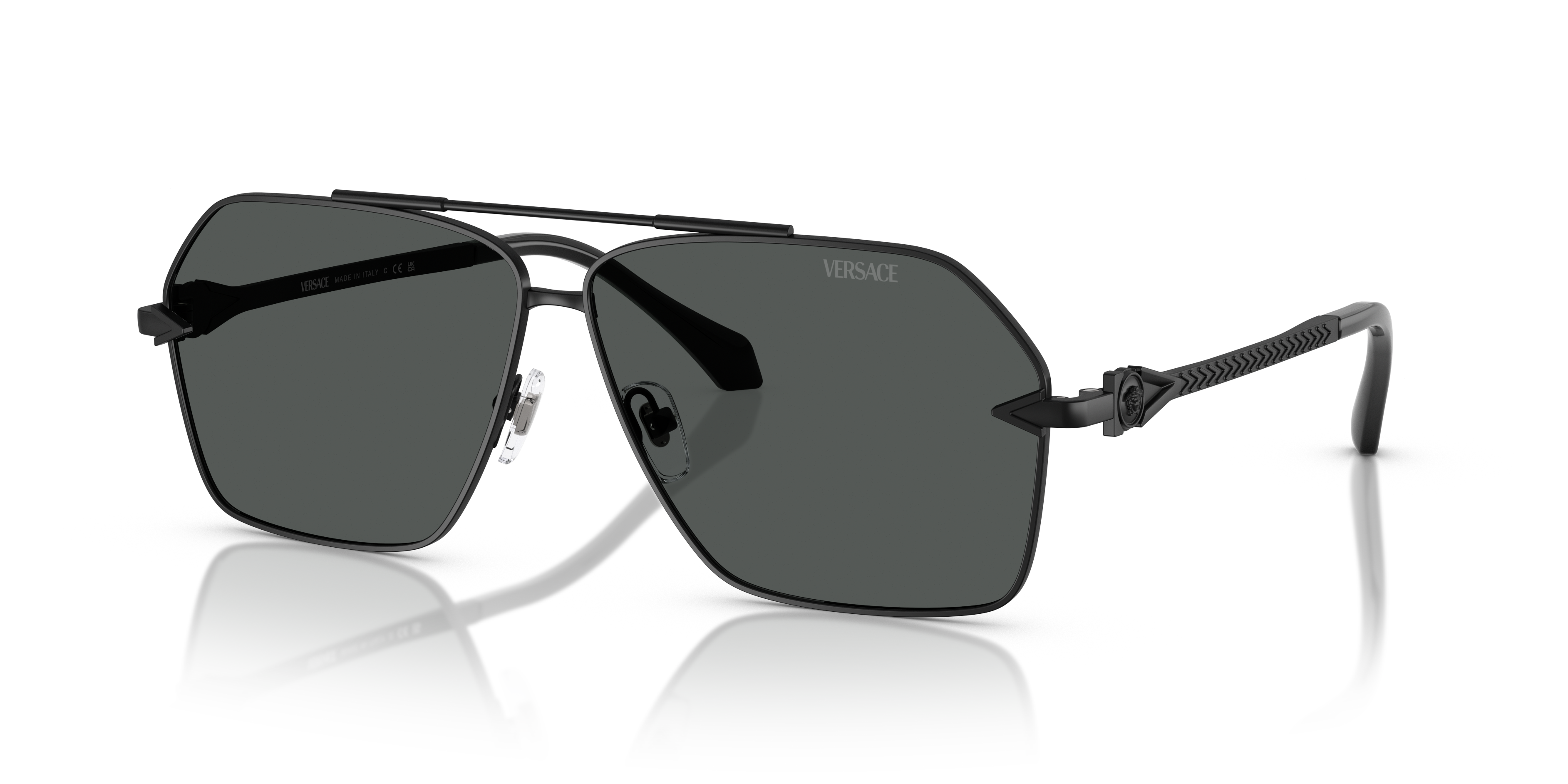Versace VE2284 XXL (63 - 10) with Grey lenses and Black frame