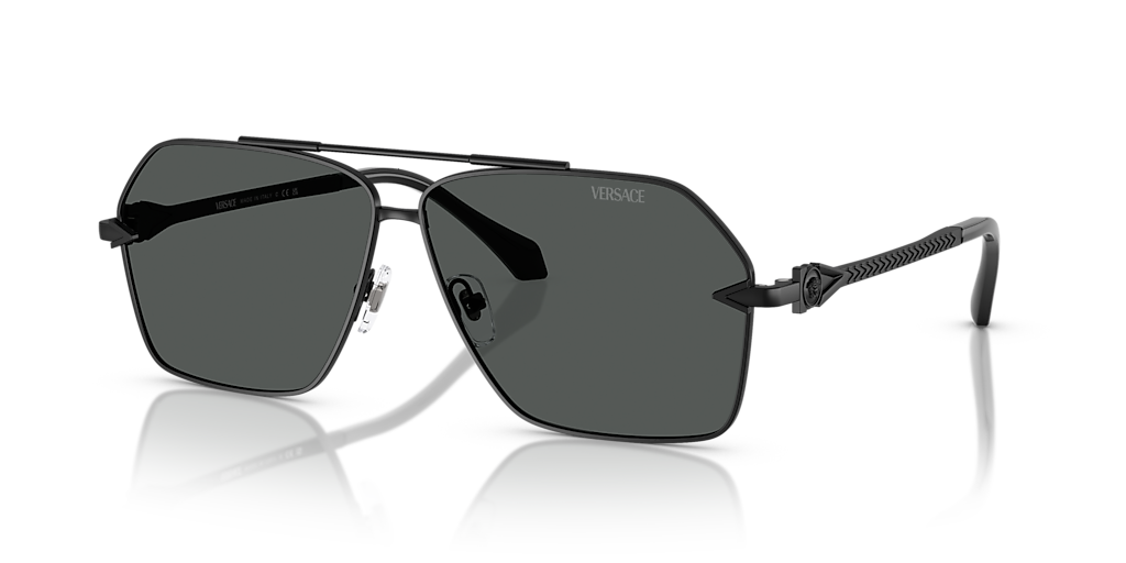 Versace VE2284 XXL (63 - 10) with Grey lenses and Black frame