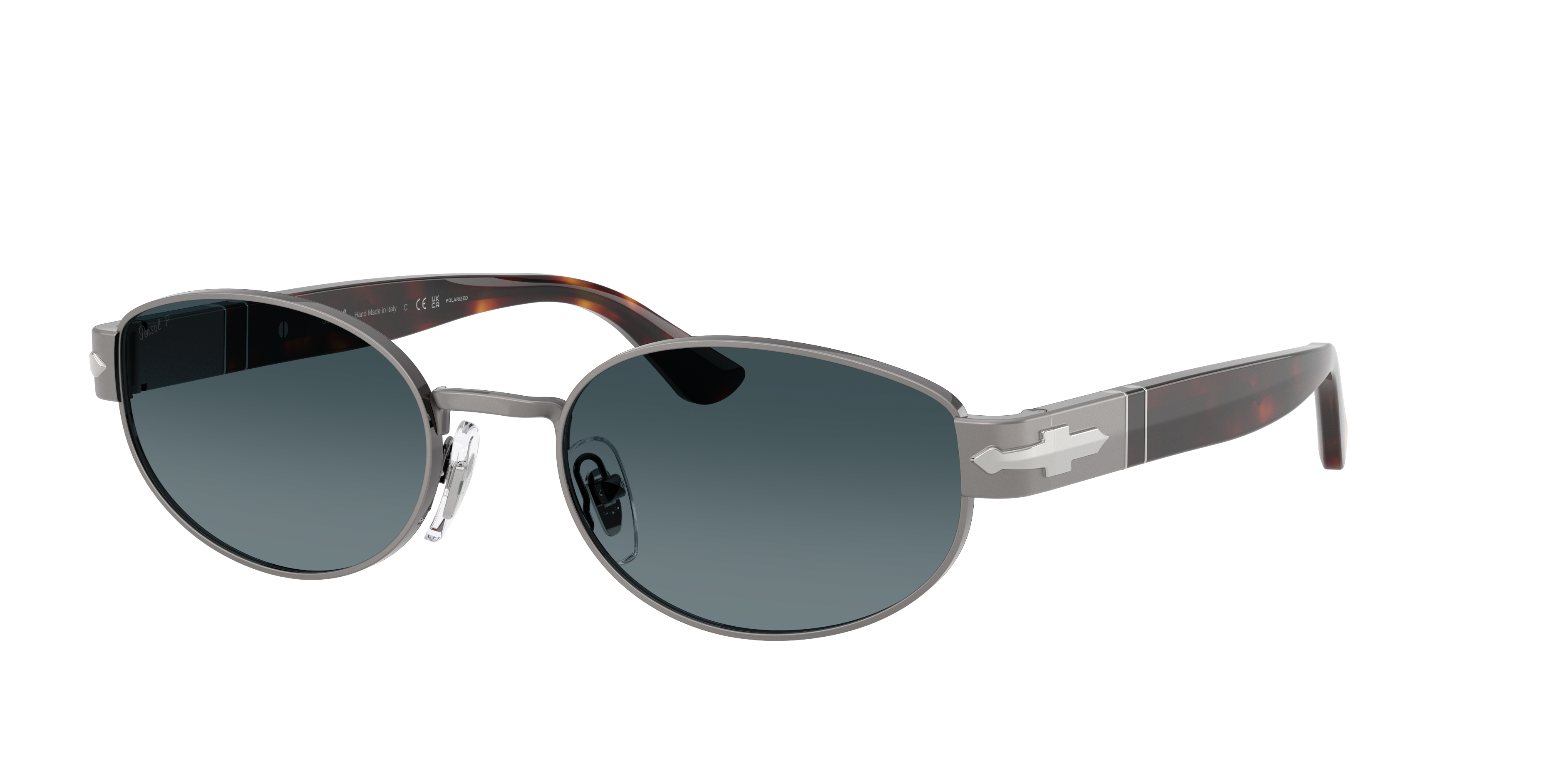 Persol Unisex Sunglass PO1024S -  Frame color: Gunmetal, Lens color: Polarized Gradient Blue