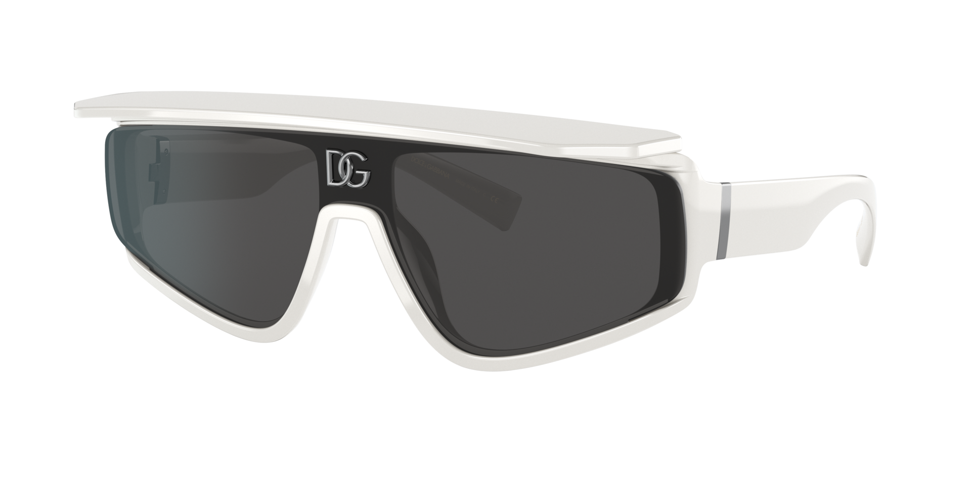 Dolce&Gabbana Mann Sunglass DG6177 - Rahmenfarbe: Weiß, Linsenfarbe: Dunkelgrau