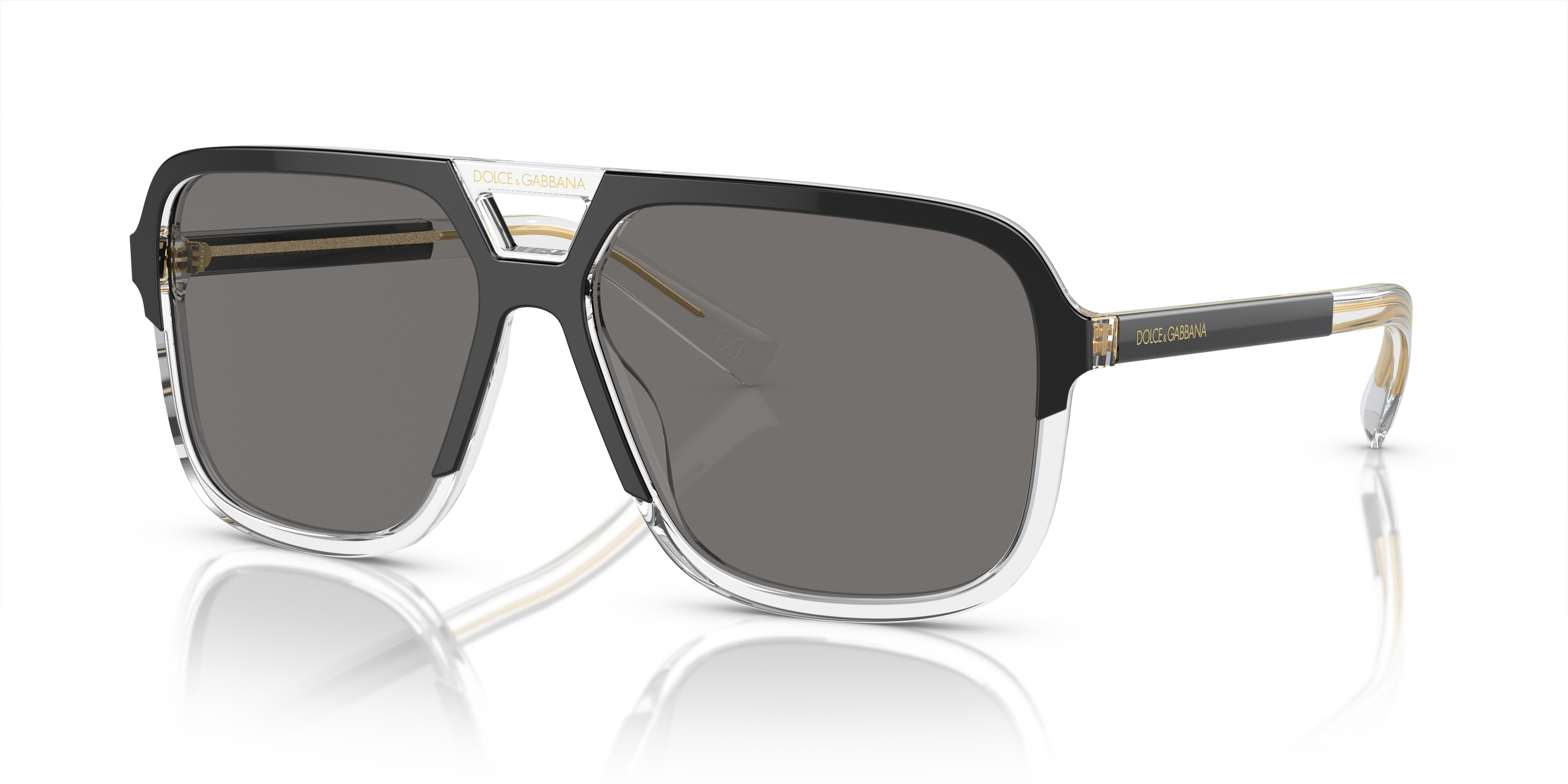 Dolce&Gabbana DG4354 M (58 - 15) met Grijs Brillenglazen en Zwart