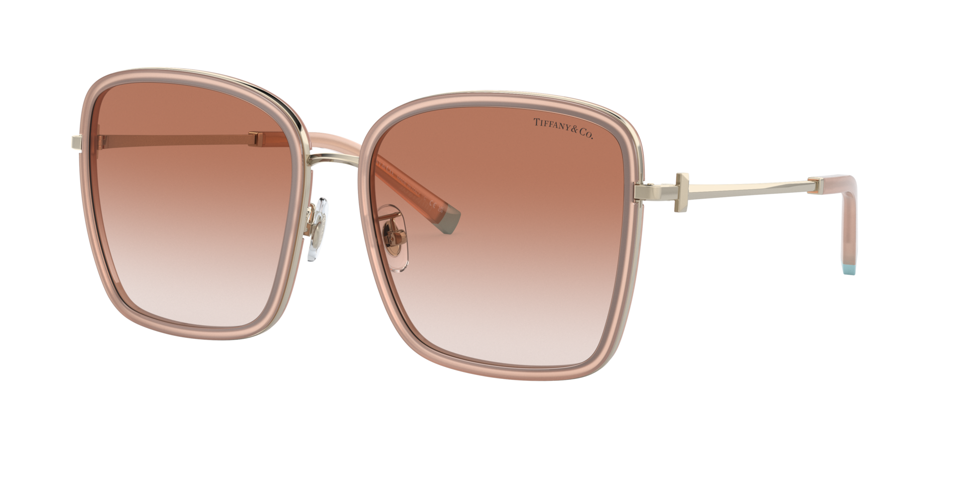 Tiffany Co Femme Sunglass TF3087D - Couleur du Monture Nude opaline Couleur de Lentille Dgrad Rose 153 €
