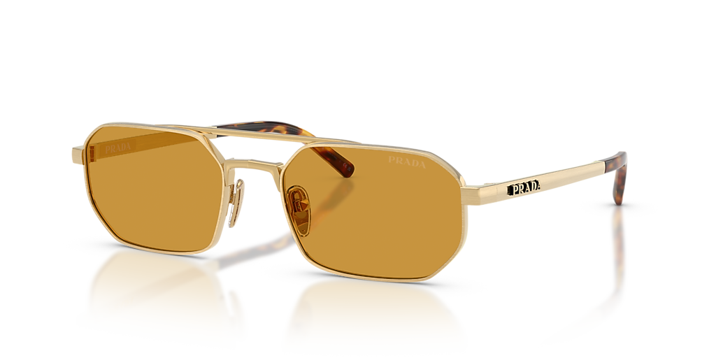 Prada PR D53S L (55 - 19) with Brown lenses and Gold frame
