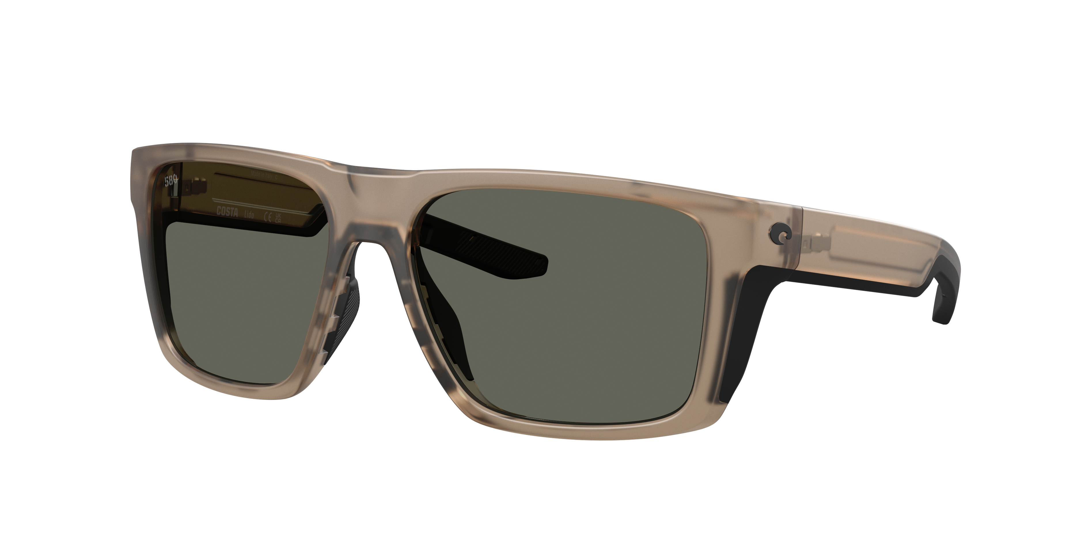 Costa Man Sunglass Lido -  Frame color: Matte Brown Smoke, Lens color: Gray