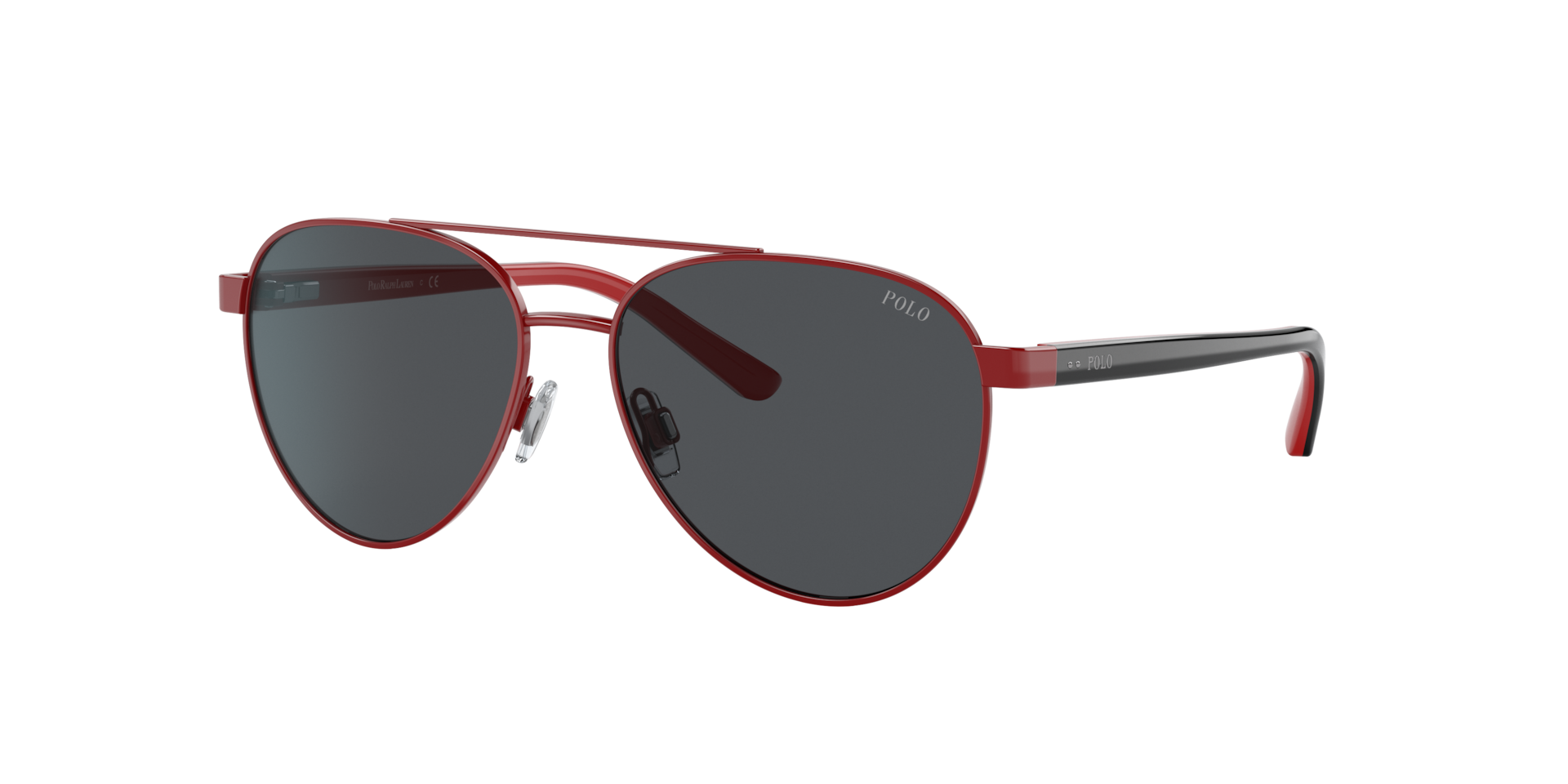 Polo Ralph Lauren  Sunglass Kids - Couleur du Monture: Rouge brillant, Couleur de Lentille: Gris foncé